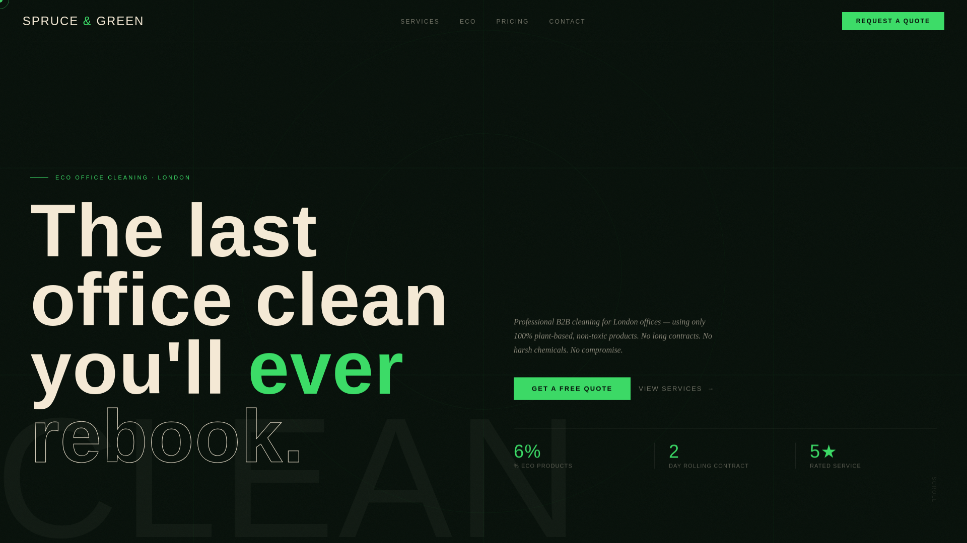 website screenshot of https://spruceandgreen.co.uk/