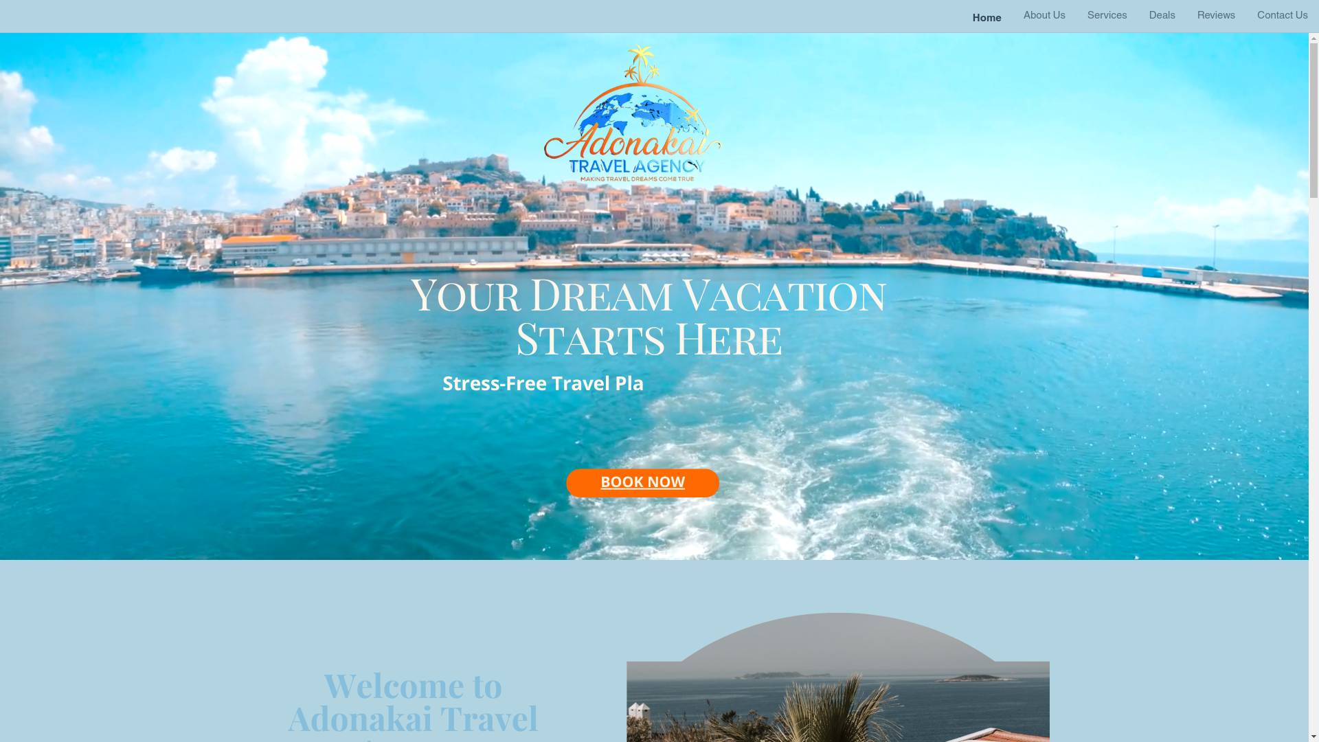 website screenshot of https://adonakaitravel.com/