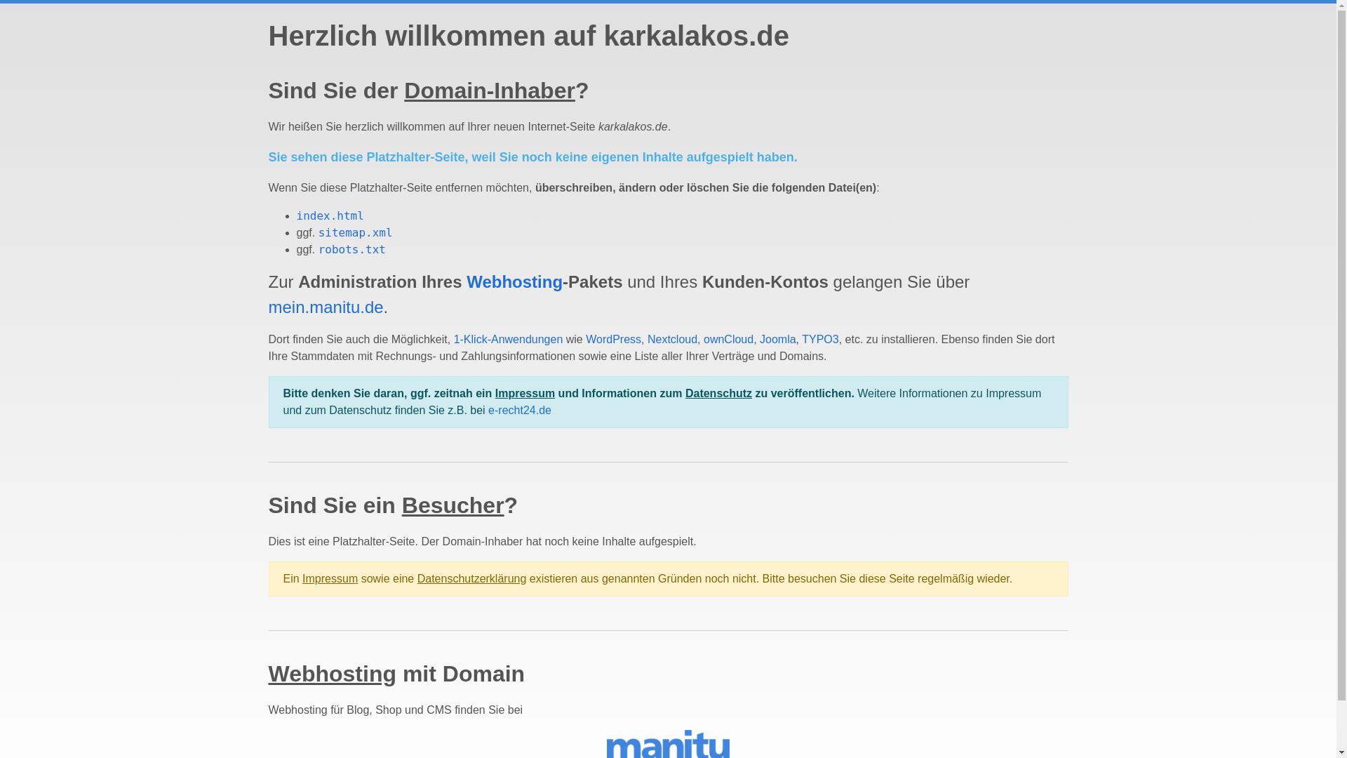 website screenshot of https://karkalakos.de/