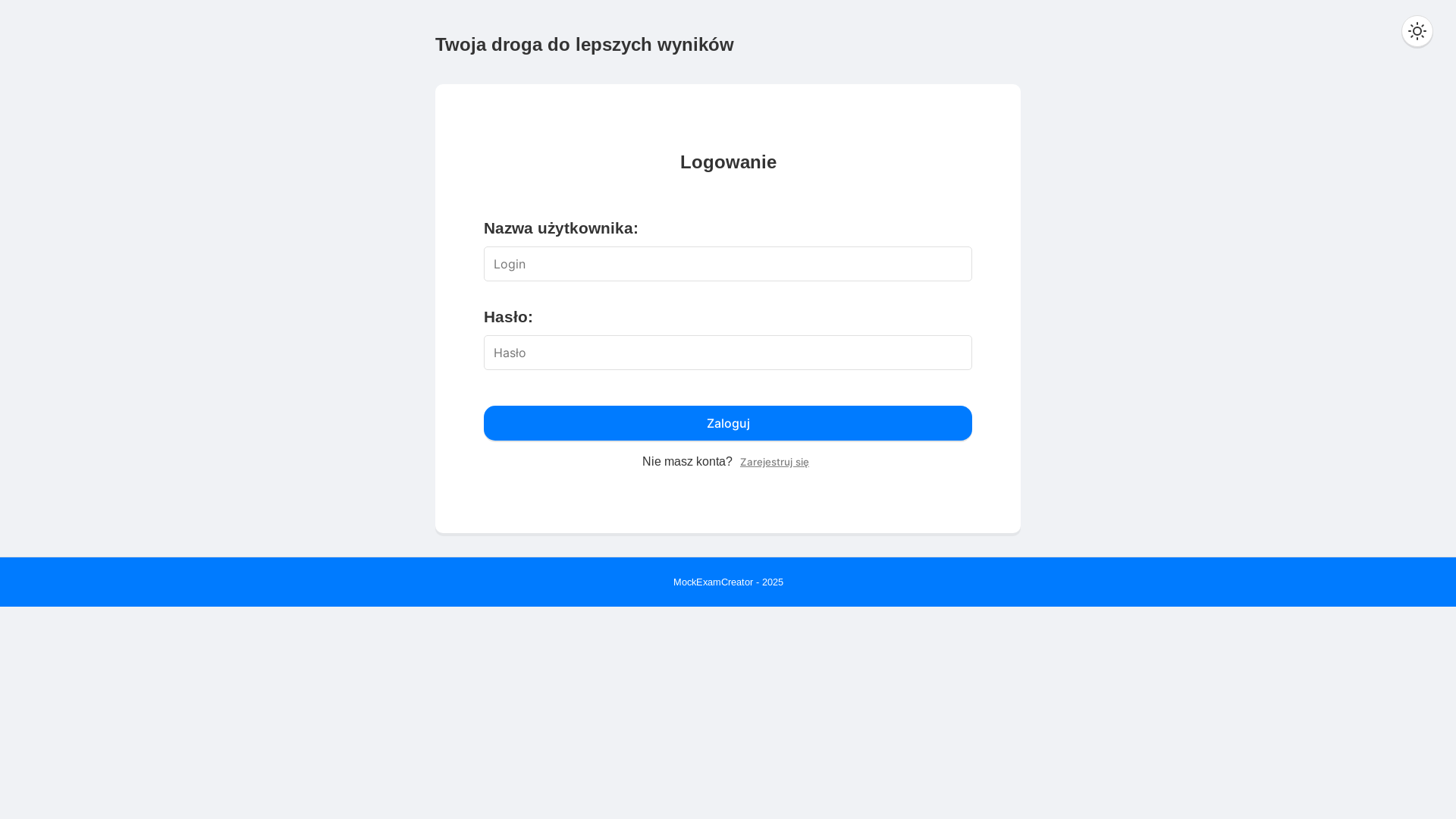 website screenshot of https://mockexam-creator-ai-react.pages.dev/