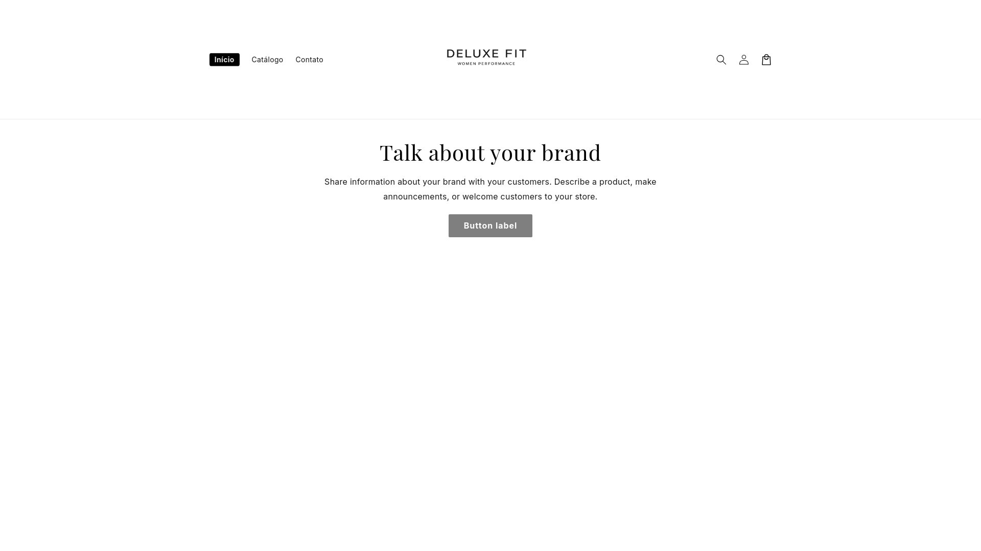 website screenshot of https://deluxefitshop.com.br/
