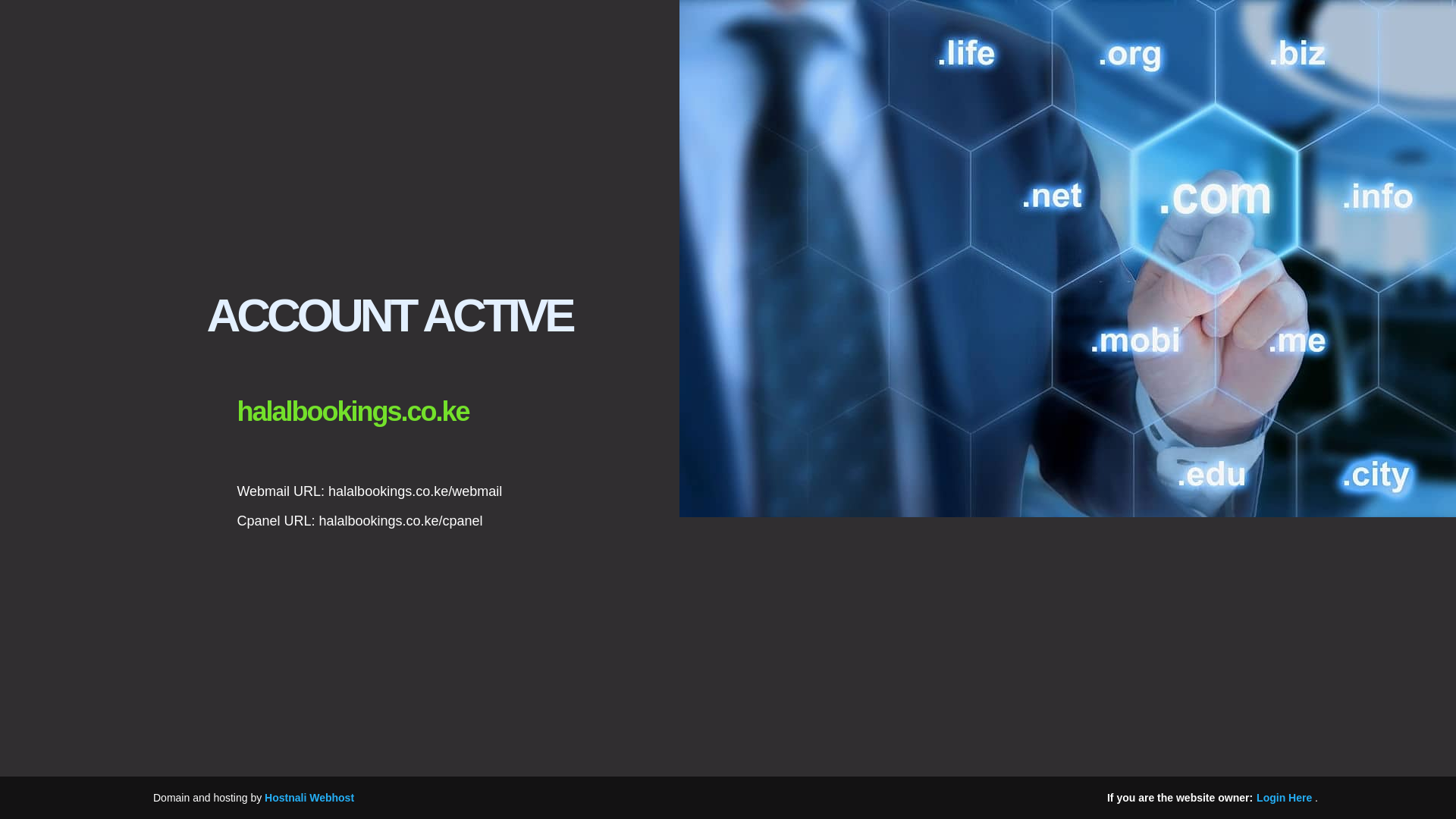 website screenshot of https://halalbookings.co.ke/