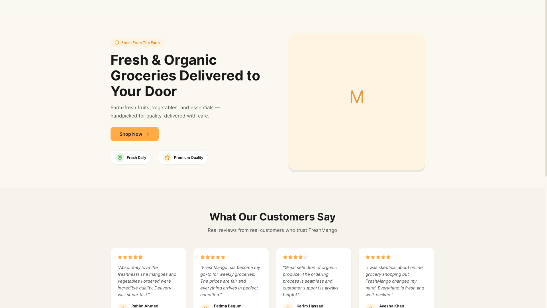 website screenshot of https://freshmango-client.pages.dev/