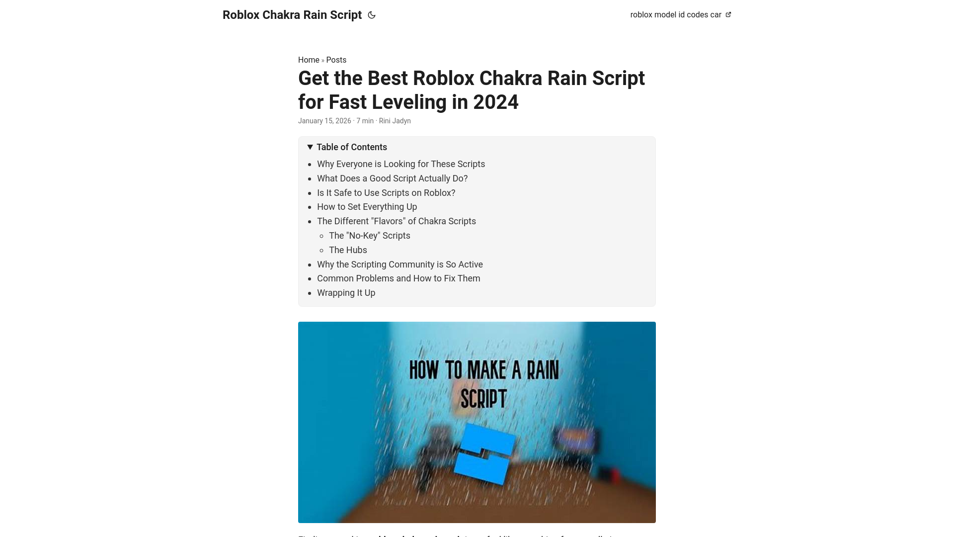 website screenshot of https://robloxchakrarainscript.pages.dev/