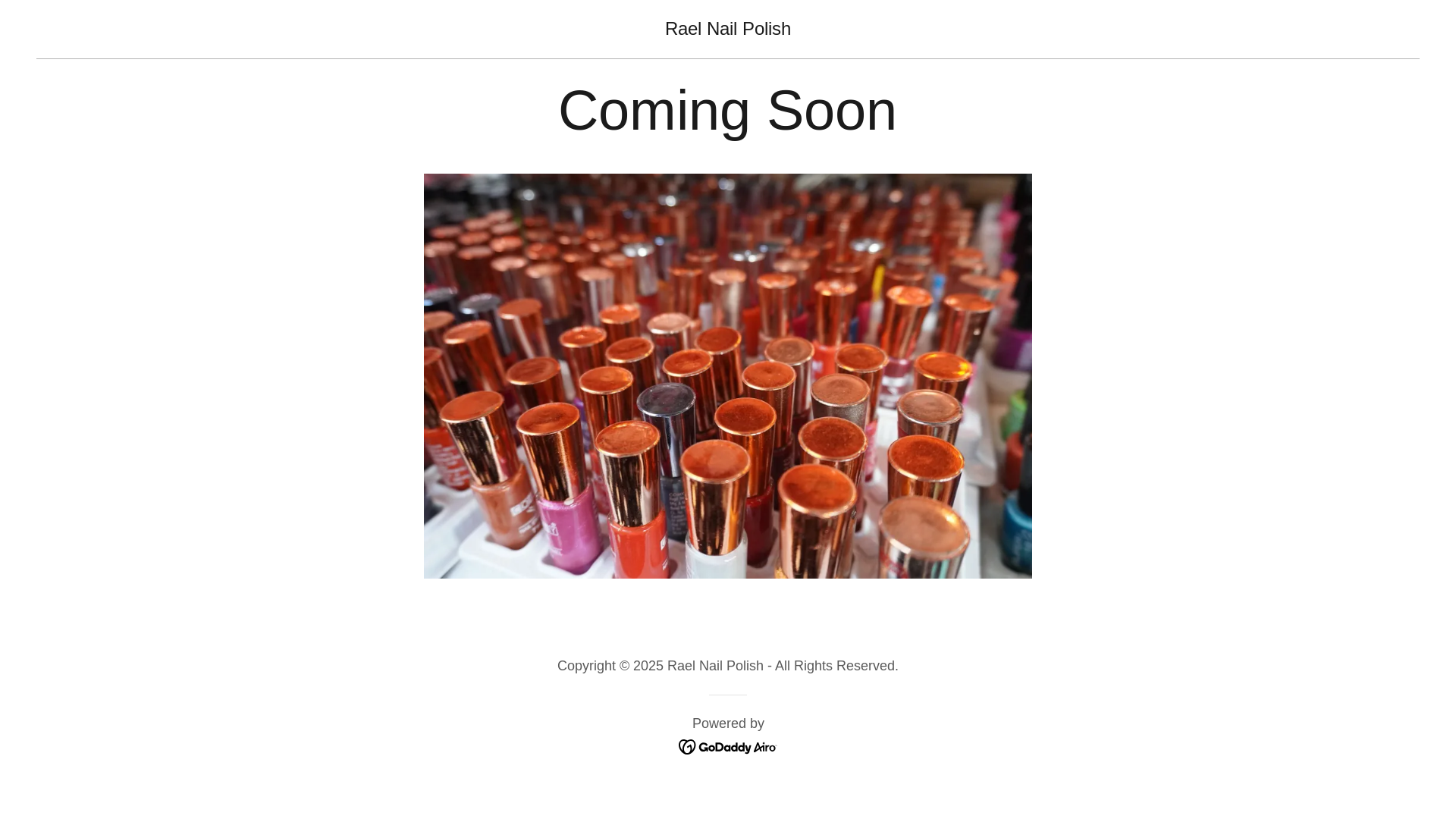 website screenshot of https://raelnailpolish.info/
