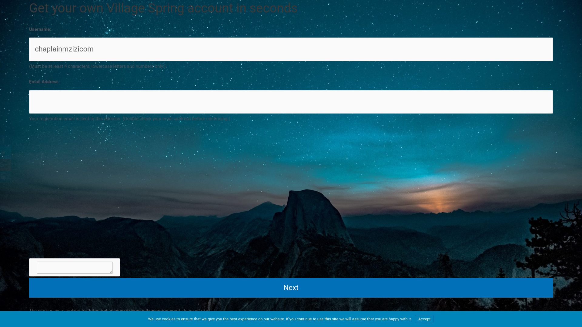 website screenshot of https://chaplainmzizi.com/