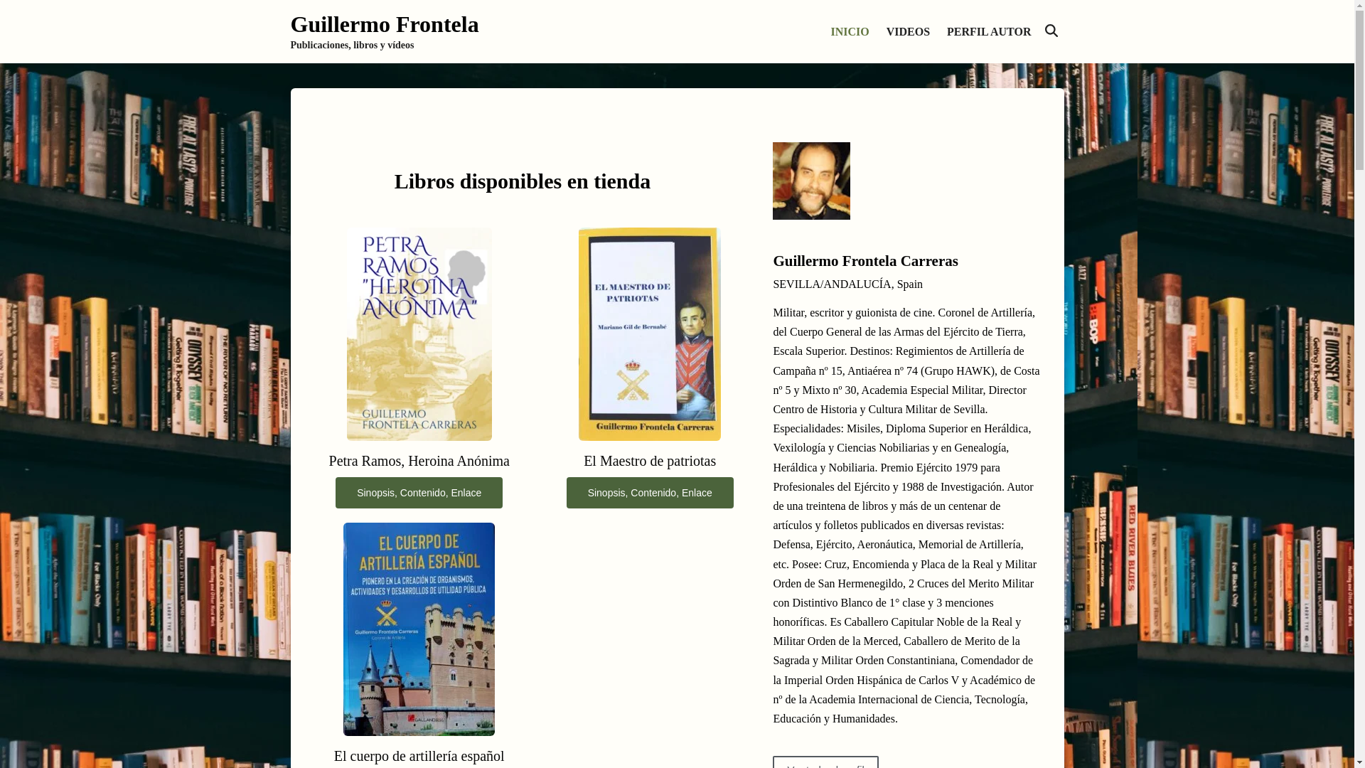 website screenshot of https://guillermofrontela-publicaciones.com/