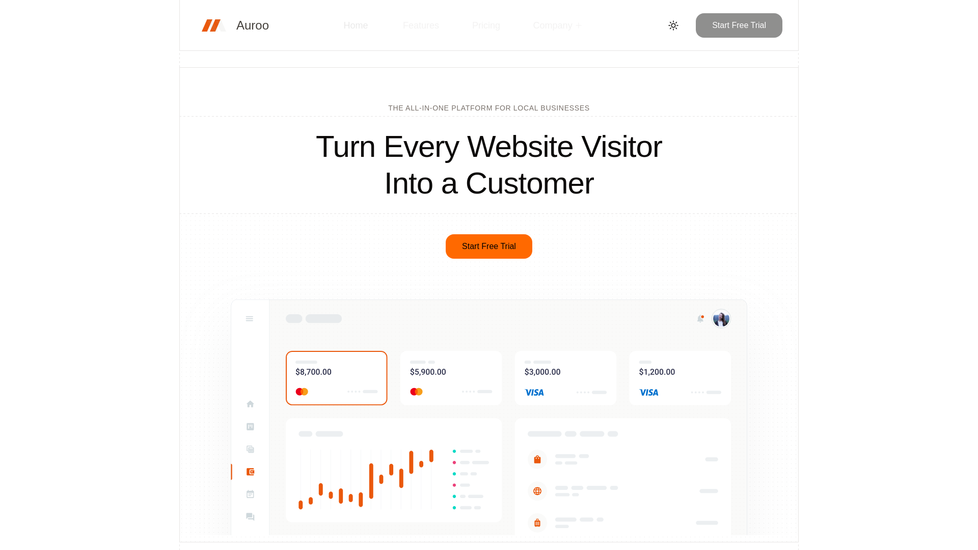 website screenshot of https://auroo-ai-website.pages.dev/