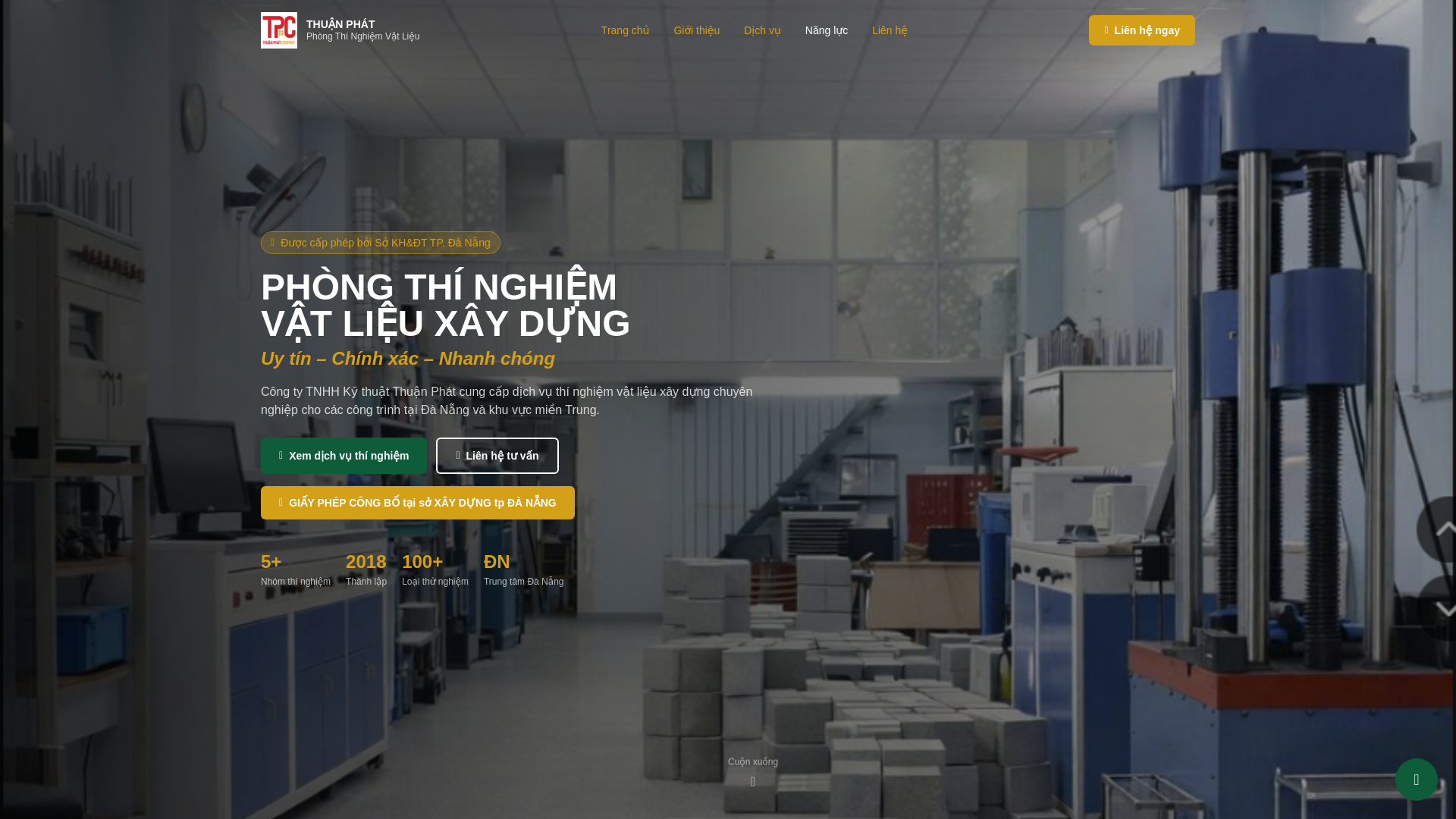 website screenshot of https://thuanphatkythuatdng.com