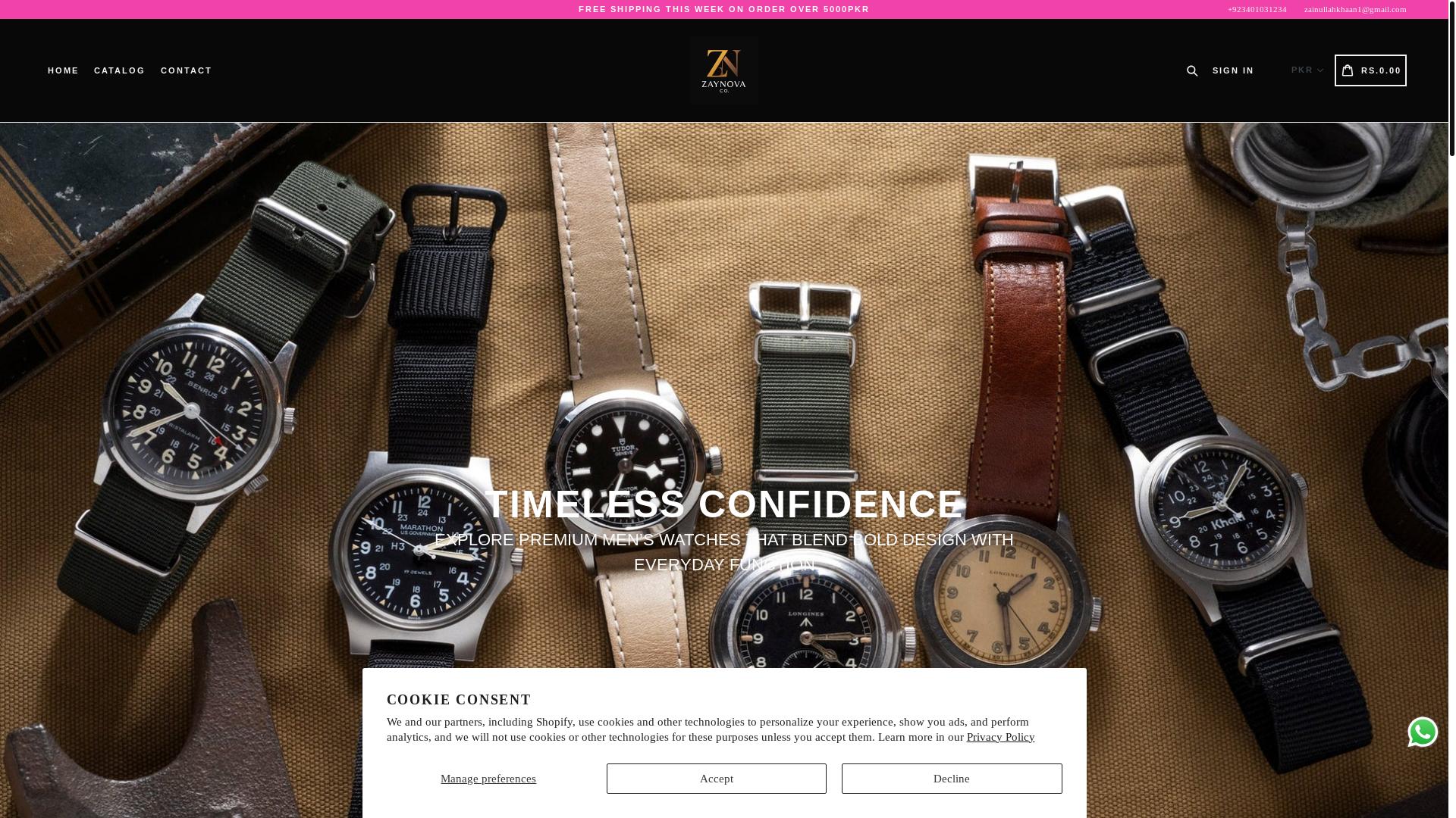 website screenshot of https://zaynovaco.com/