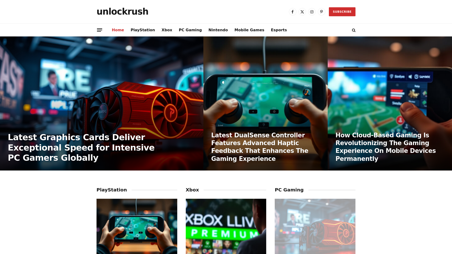 website screenshot of https://unlockrush.co.uk/
