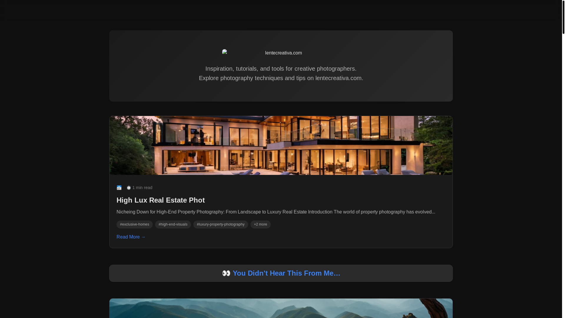 website screenshot of https://lentecreativa.pages.dev/