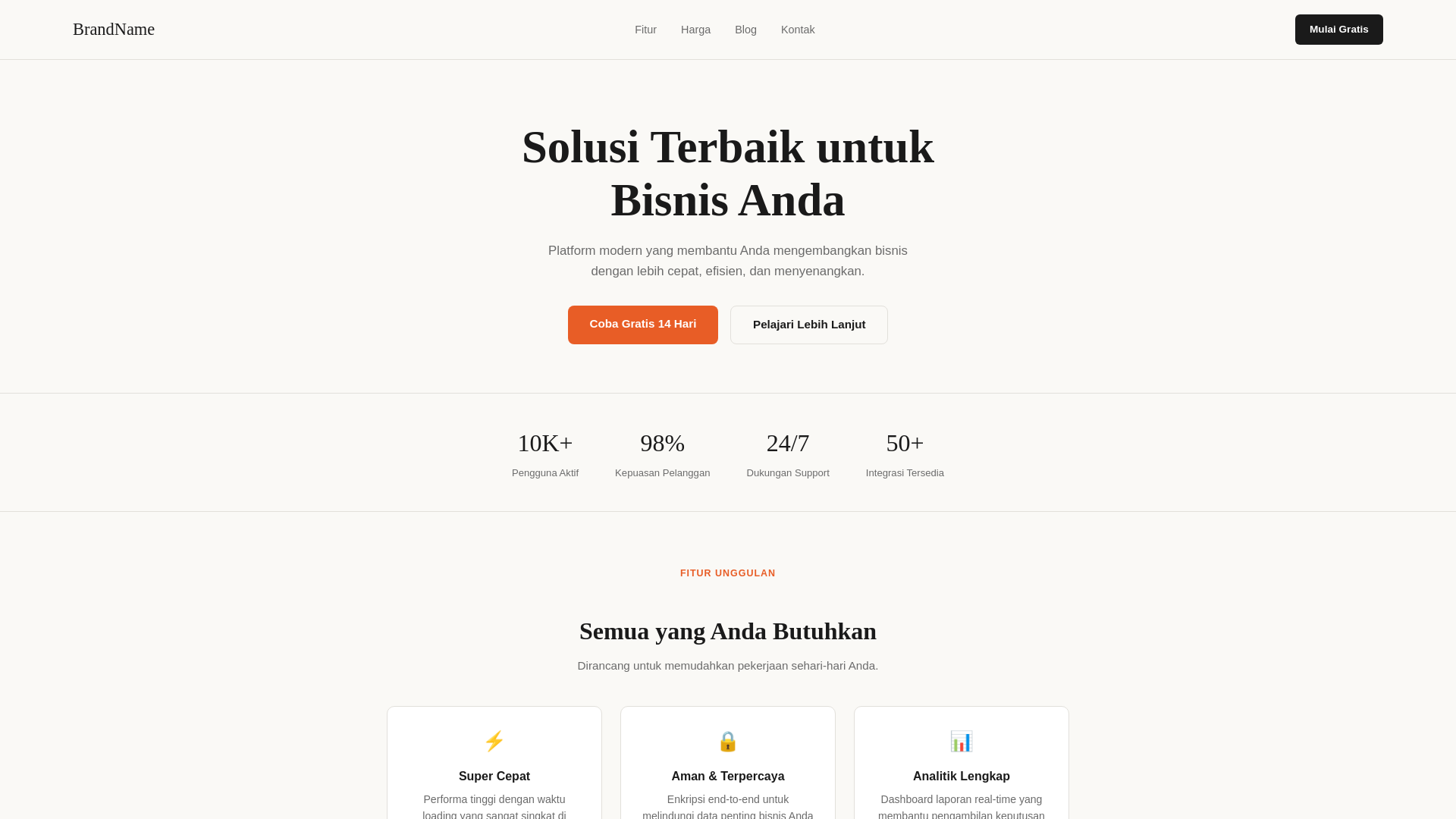 website screenshot of https://template-landing-page.pages.dev/