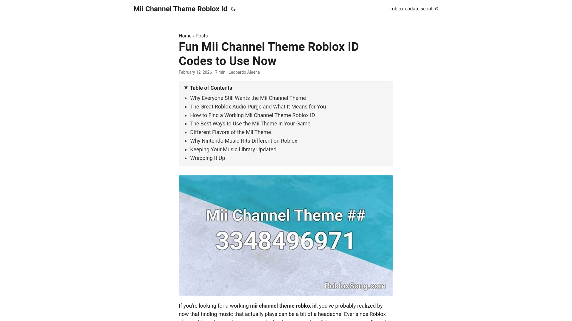 website screenshot of https://mii-channel-theme-roblox-id.pages.dev/