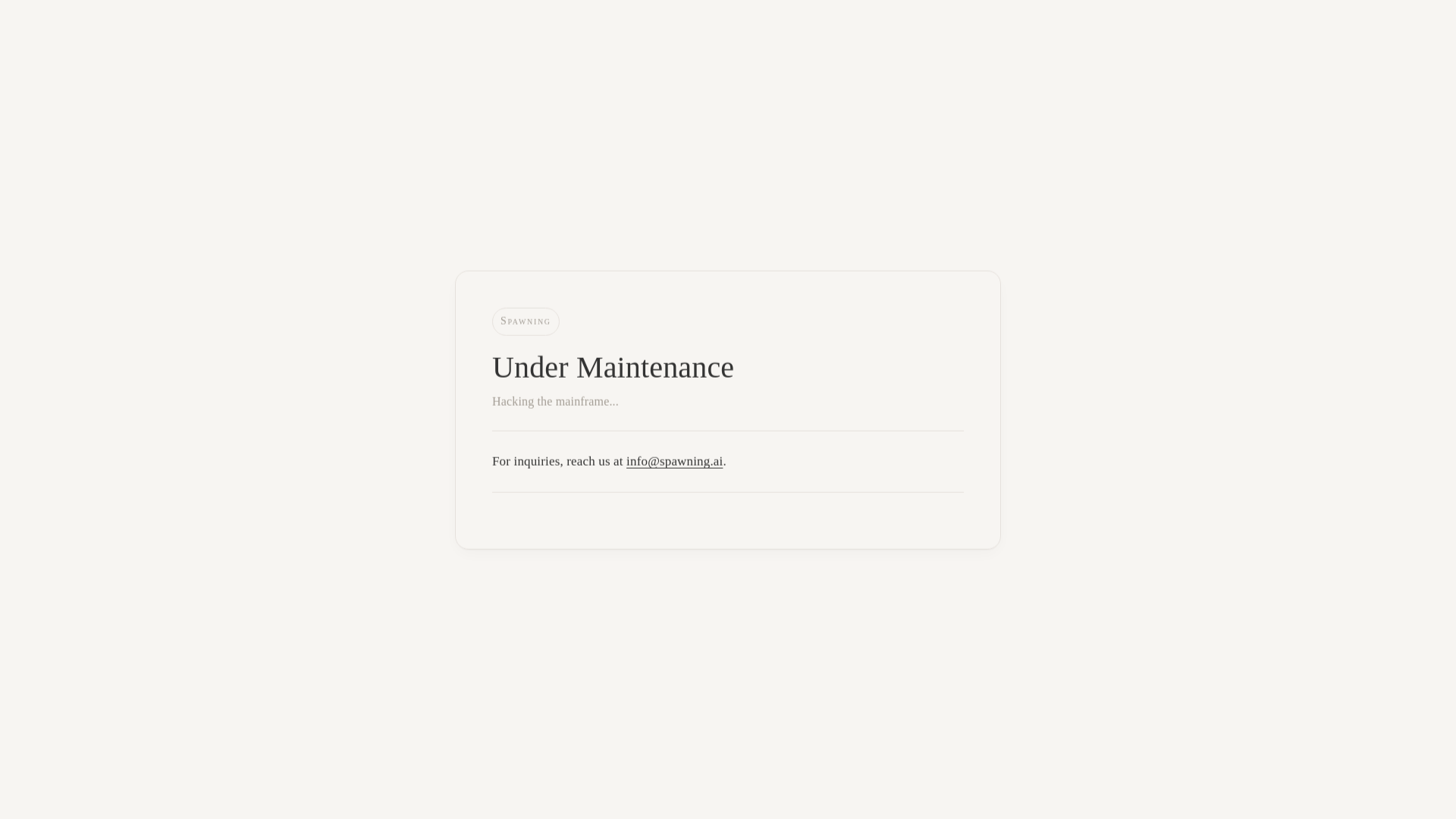 website screenshot of https://maintenance-dj1.pages.dev/