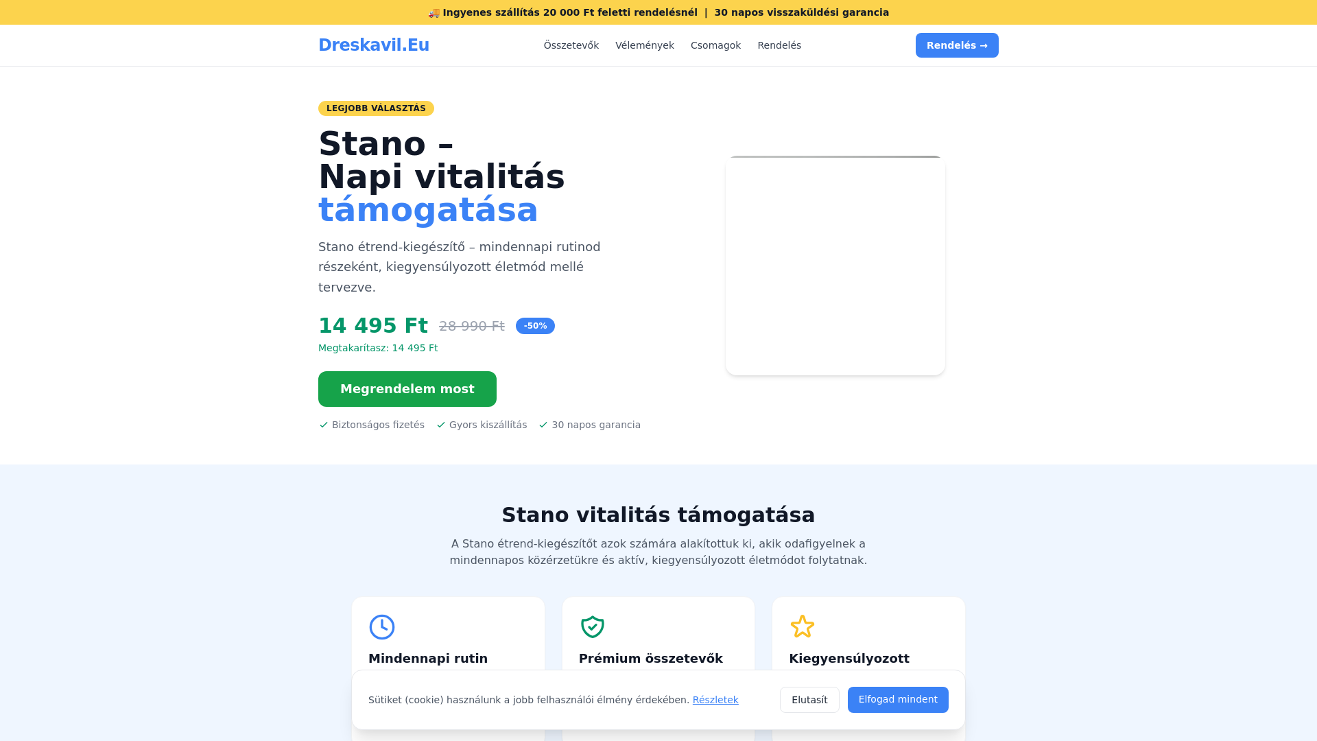 website screenshot of https://dreskavil.eu
