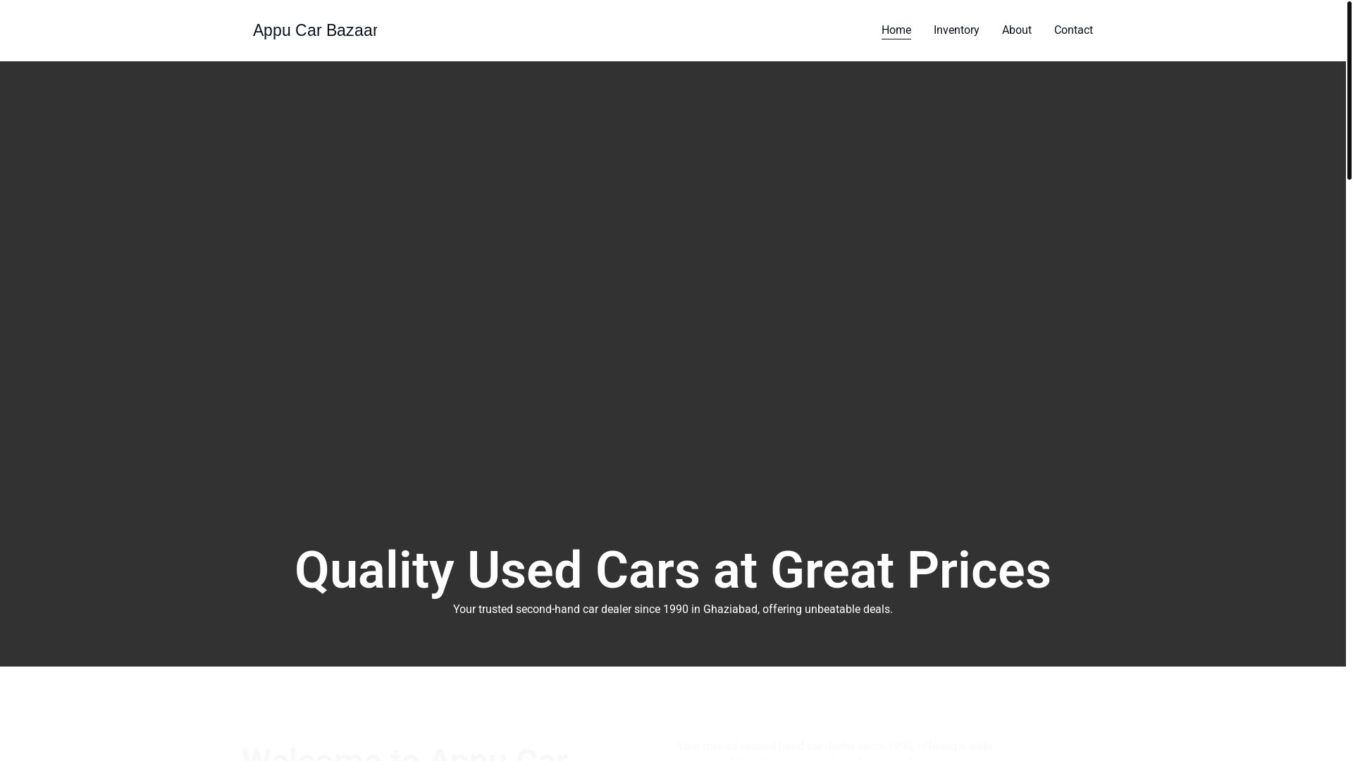 website screenshot of https://appucarbazaar.com/