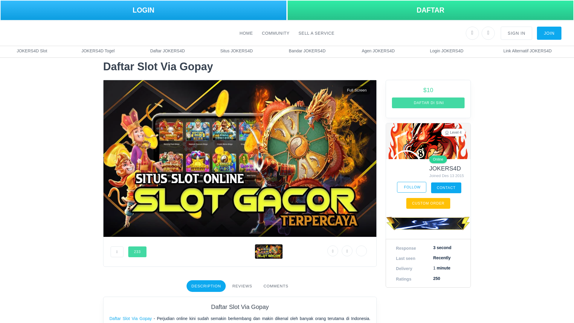 website screenshot of https://daftar-slot-via-gopay.pages.dev/