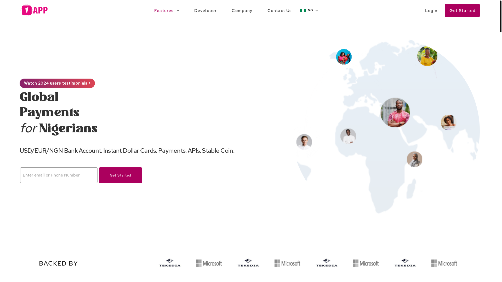 website screenshot of https://1app-portal-vue.pages.dev/
