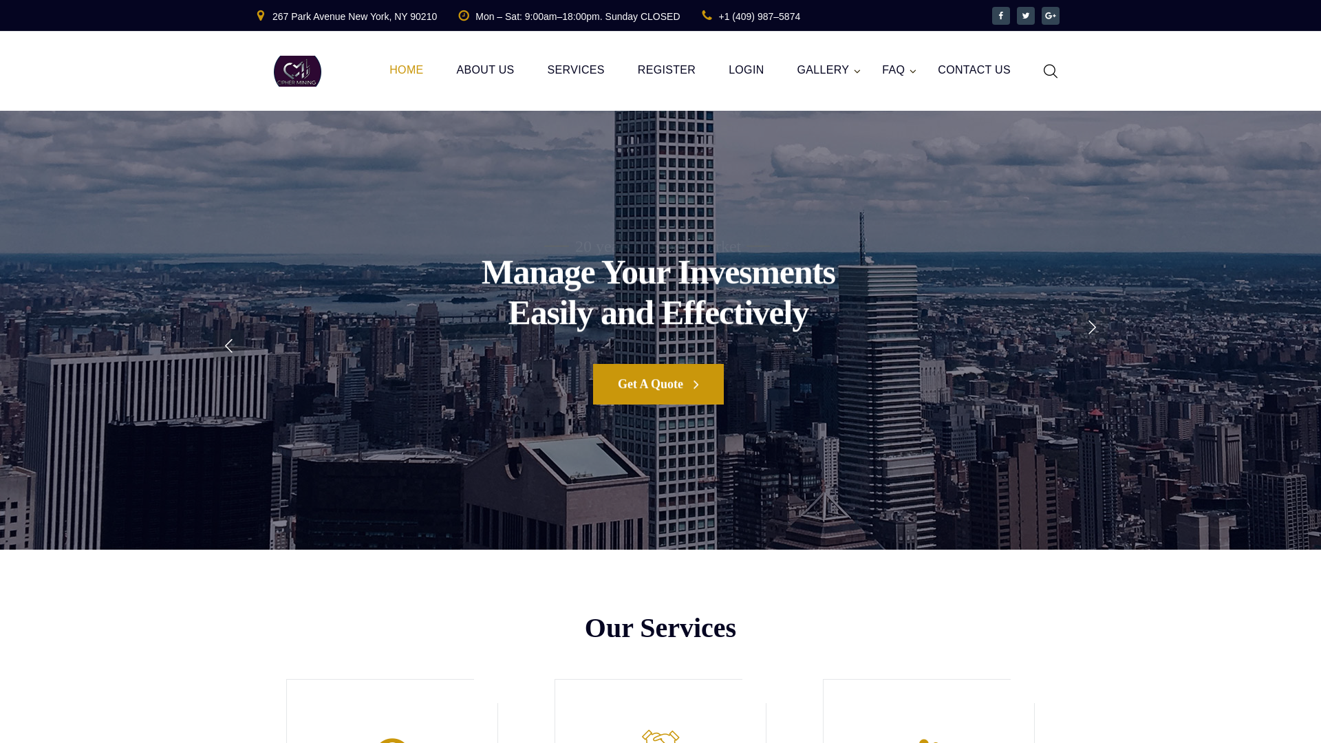 website screenshot of https://ciphermingltds.com