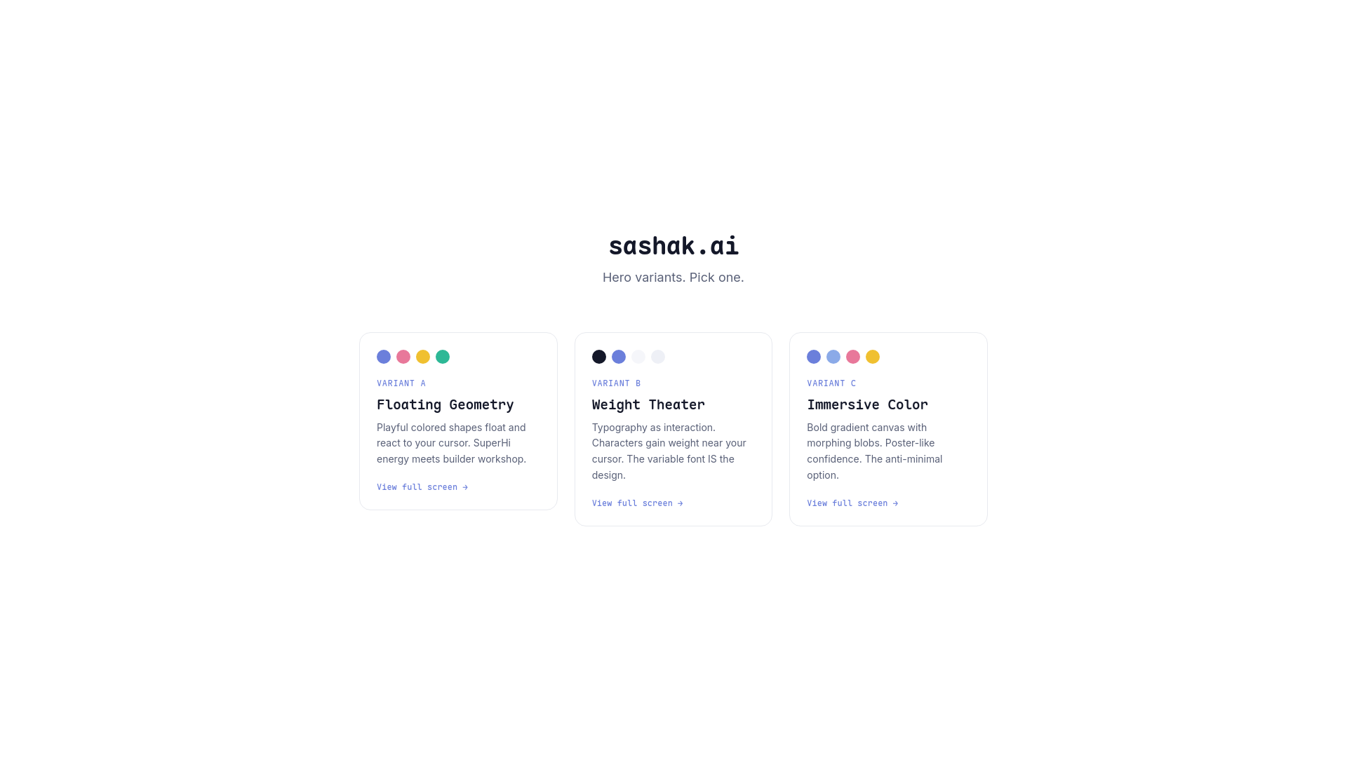 website screenshot of https://sashakai.pages.dev/