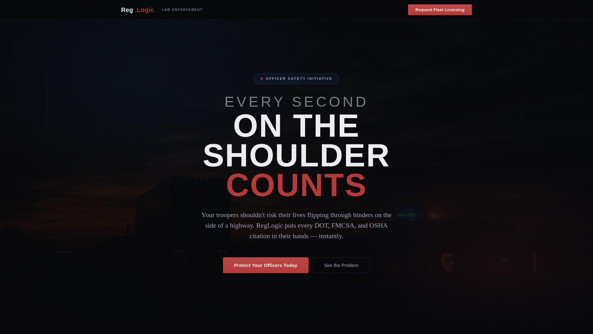 website screenshot of https://reglogic-law-enforcement.pages.dev/