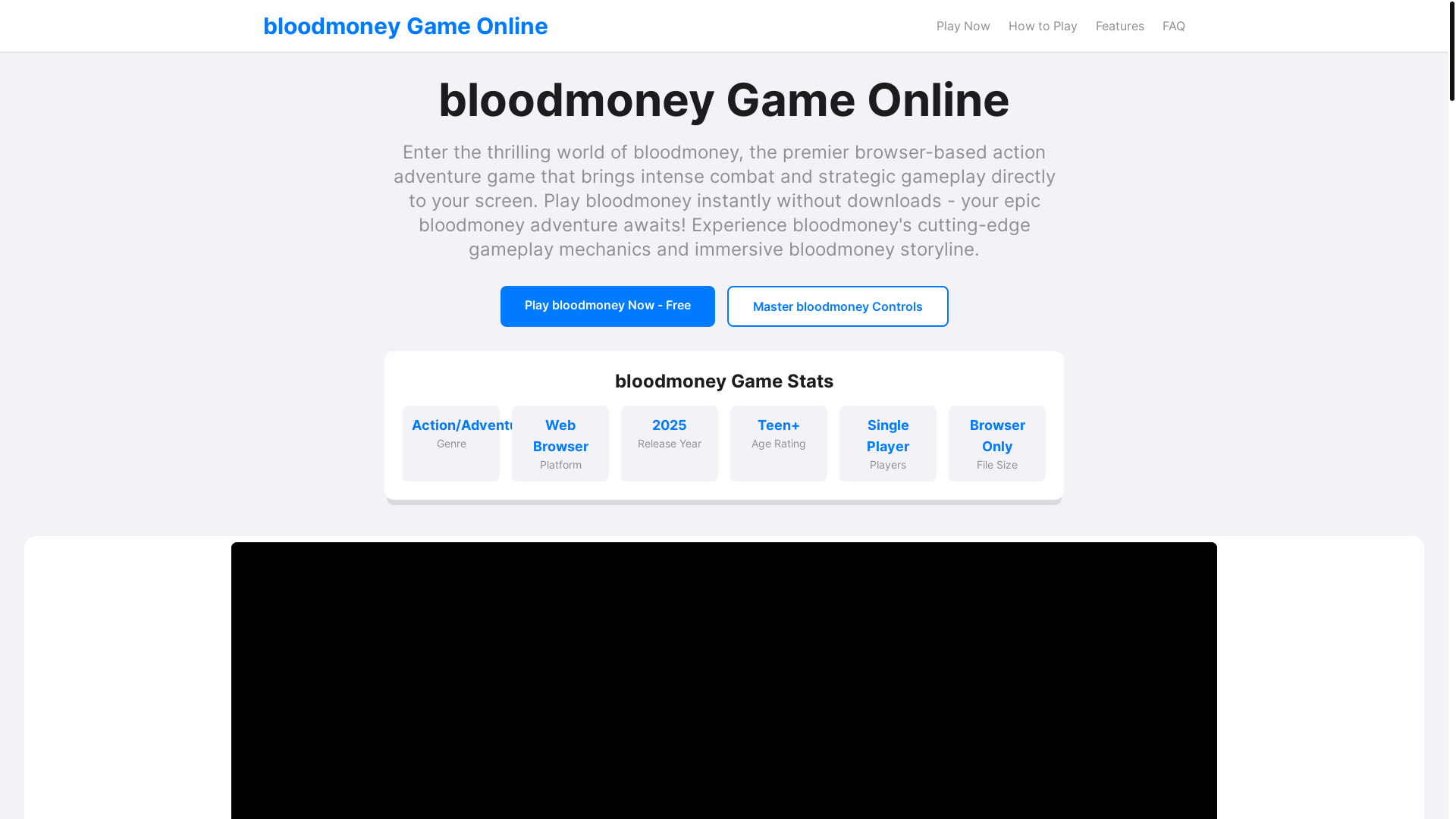 website screenshot of https://game-bloodmoney.pages.dev/