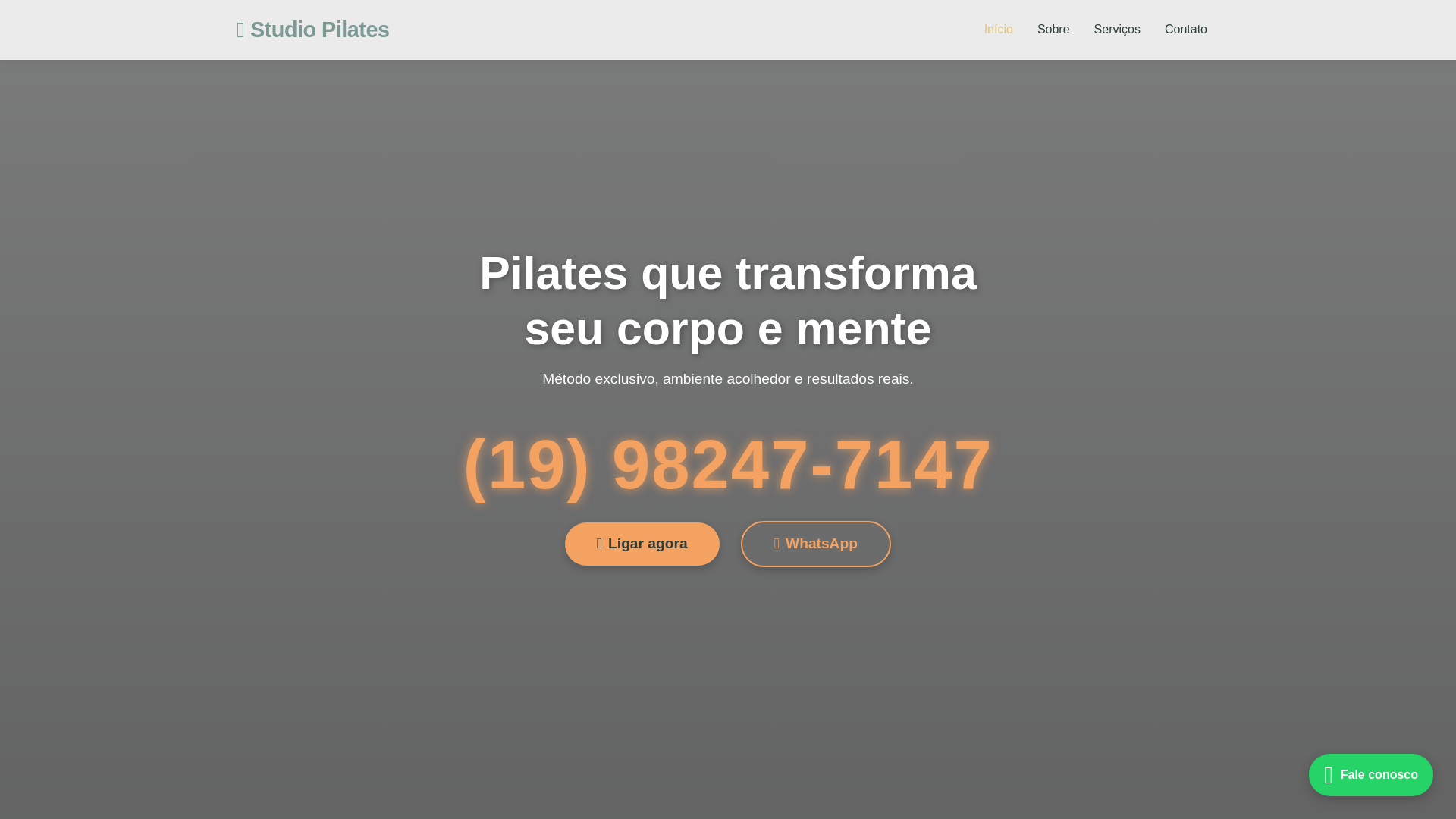 website screenshot of https://studiodepilatesanalaura.com