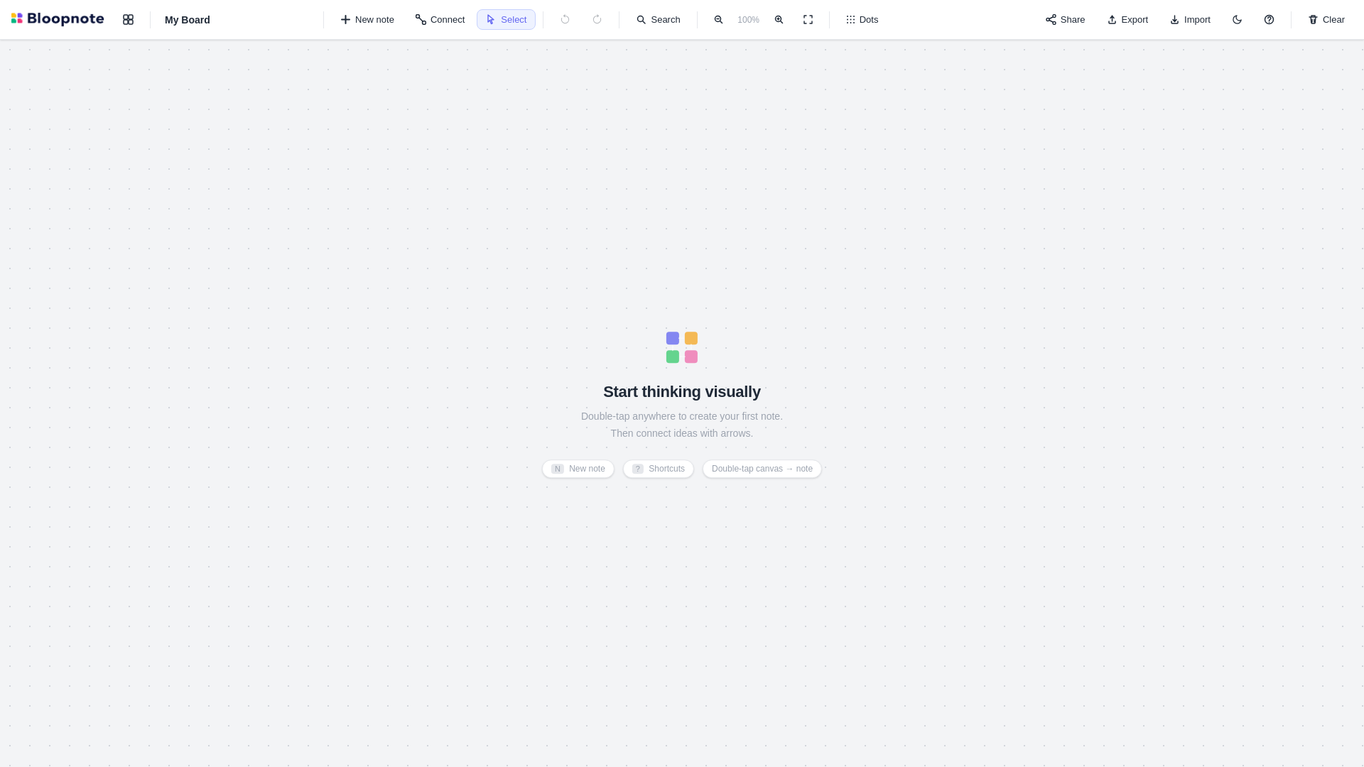 website screenshot of https://bloopnote.com/