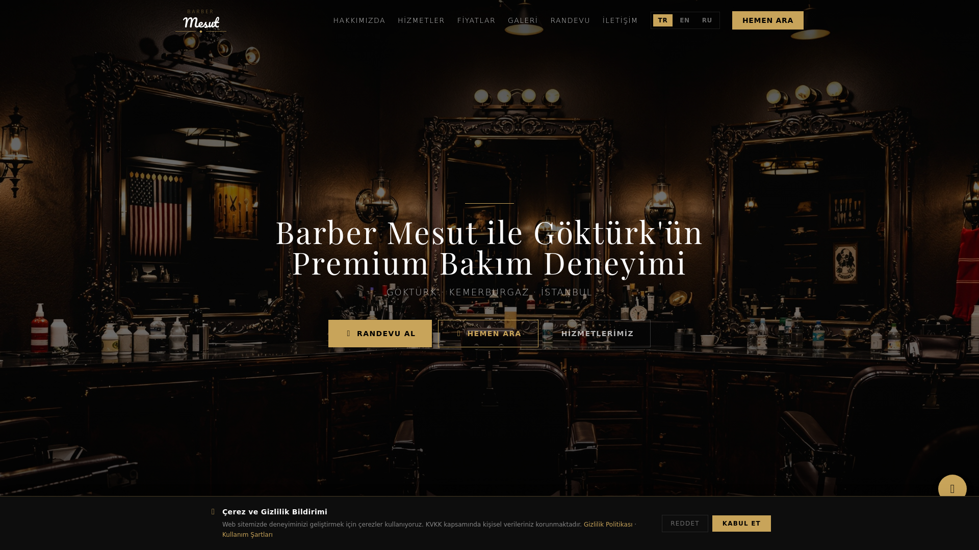 website screenshot of https://barbermesut.com