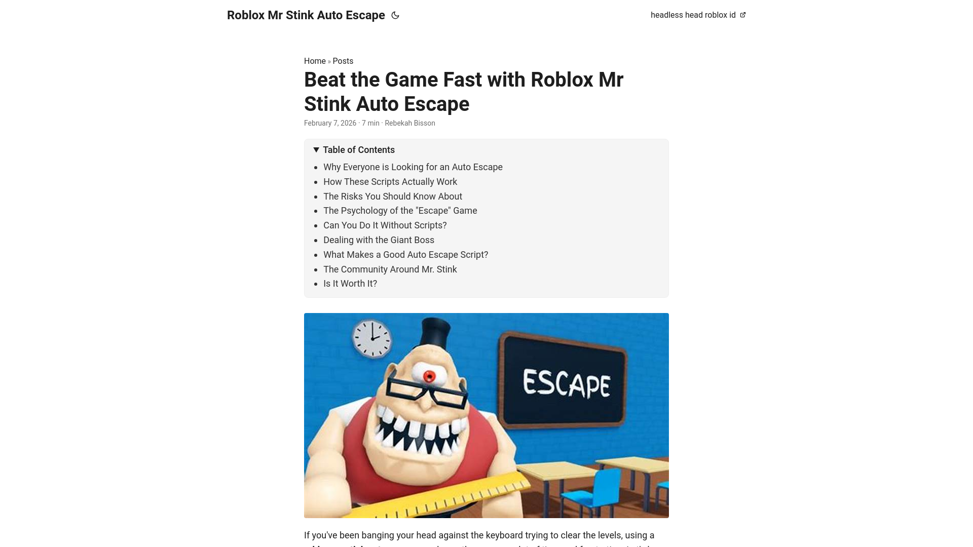 website screenshot of https://roblox-mr-stink-auto-escape.pages.dev/
