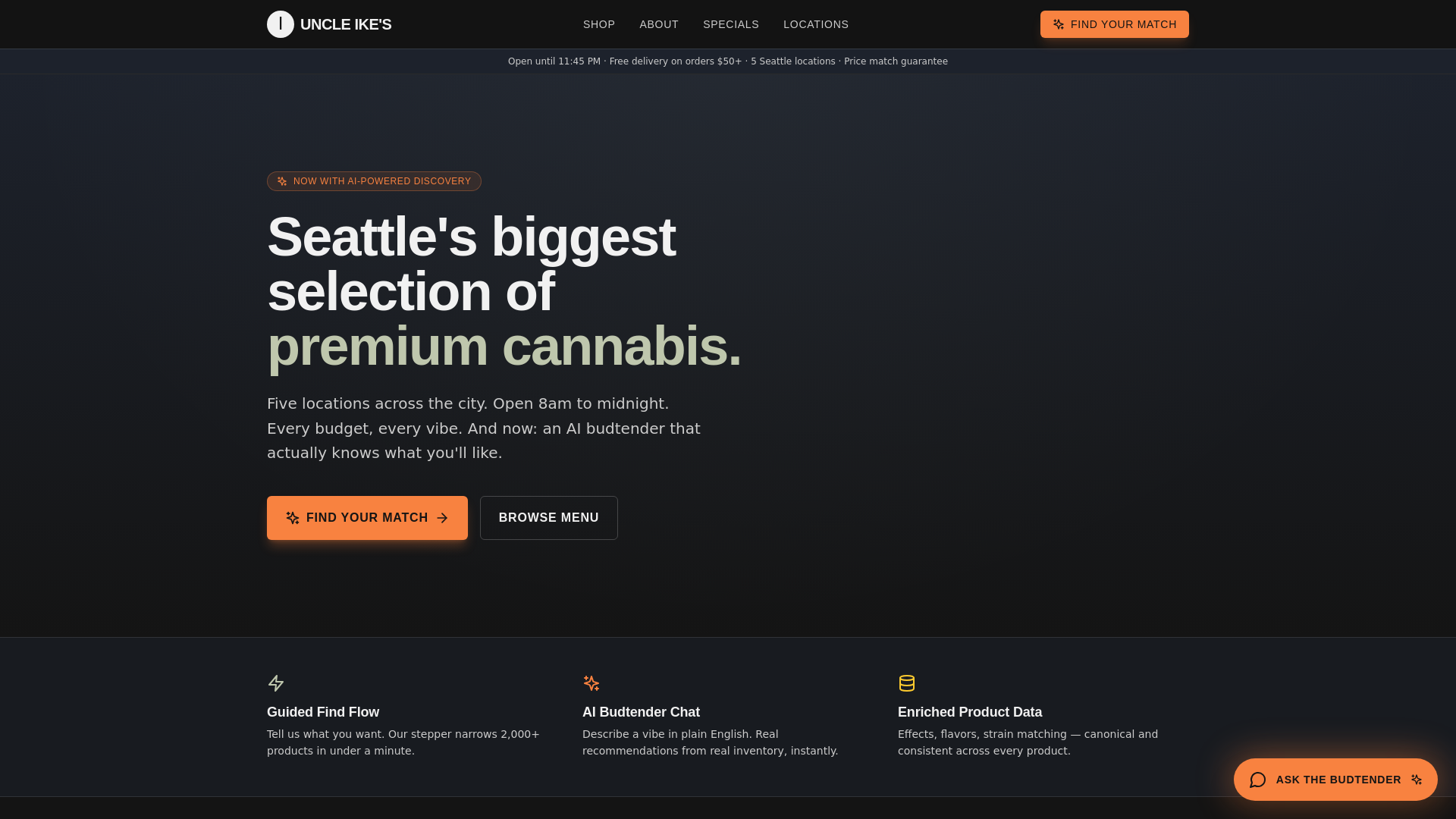website screenshot of https://dopetender-ikes-demo.pages.dev/