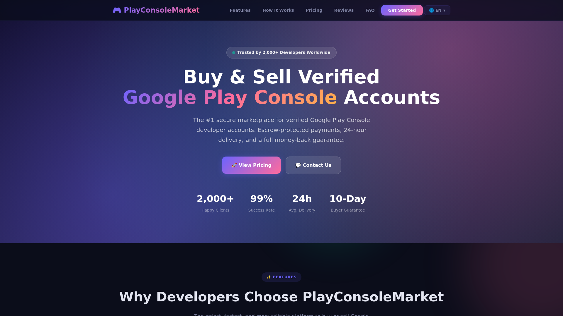 website screenshot of https://playconsolemarket.com/
