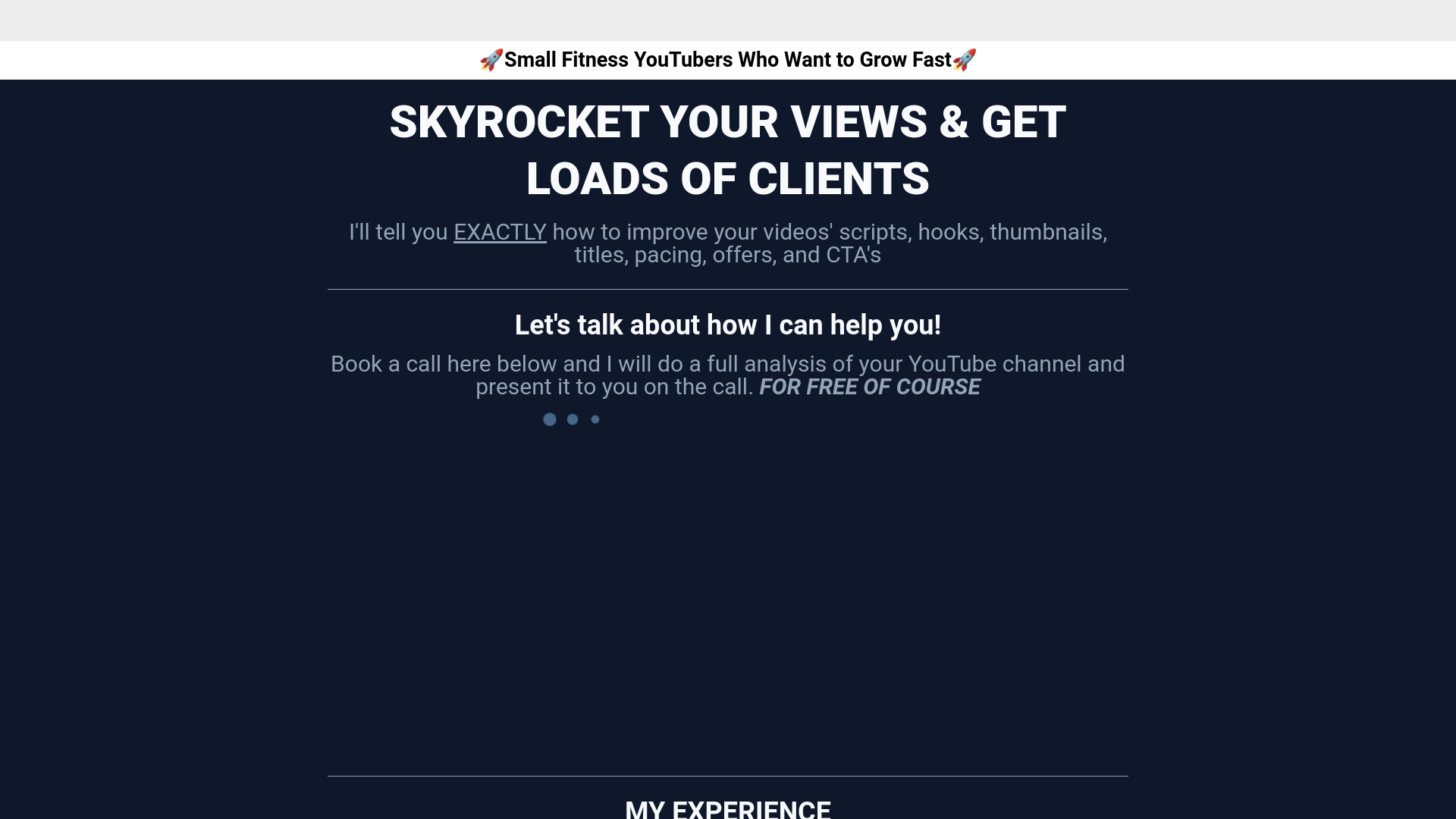 website screenshot of https://viewliftagency.com/