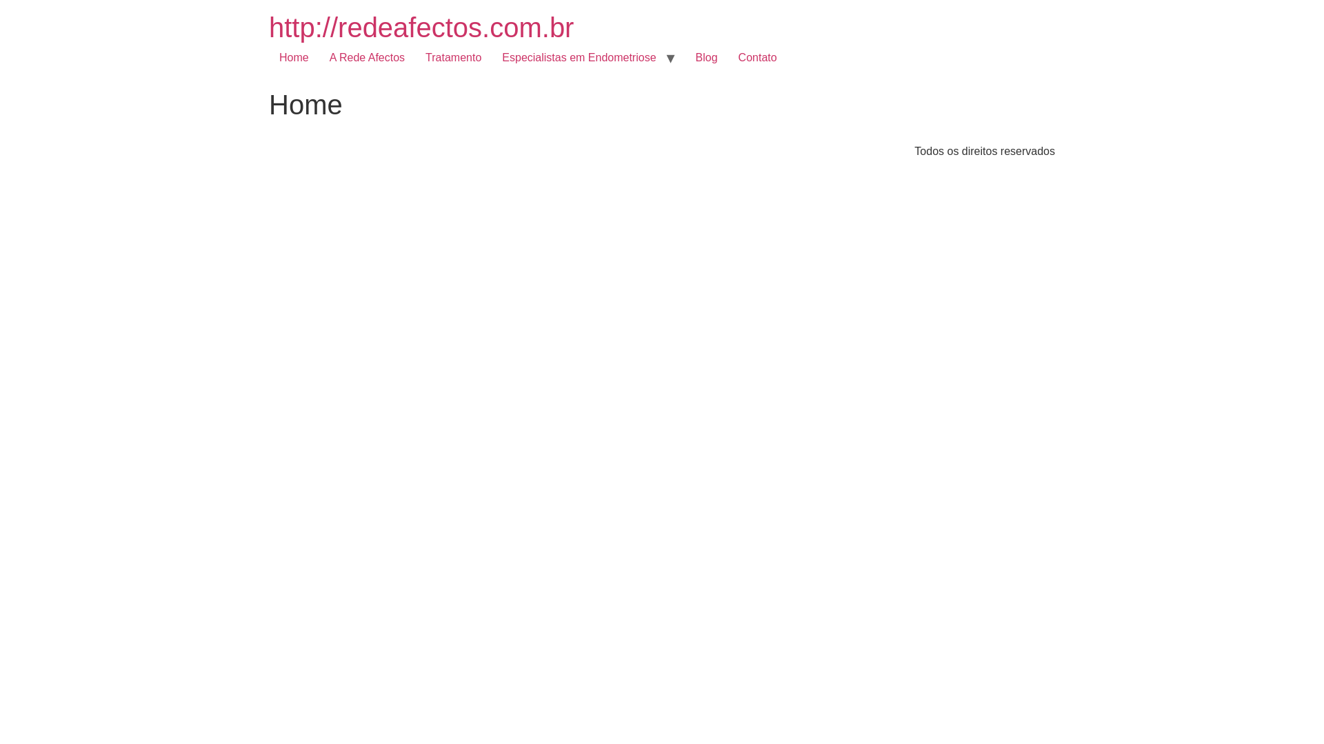 website screenshot of https://redeafectos.com.br