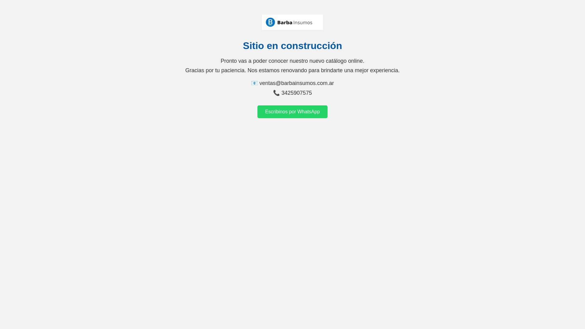 website screenshot of https://barbainsumos.com.ar/