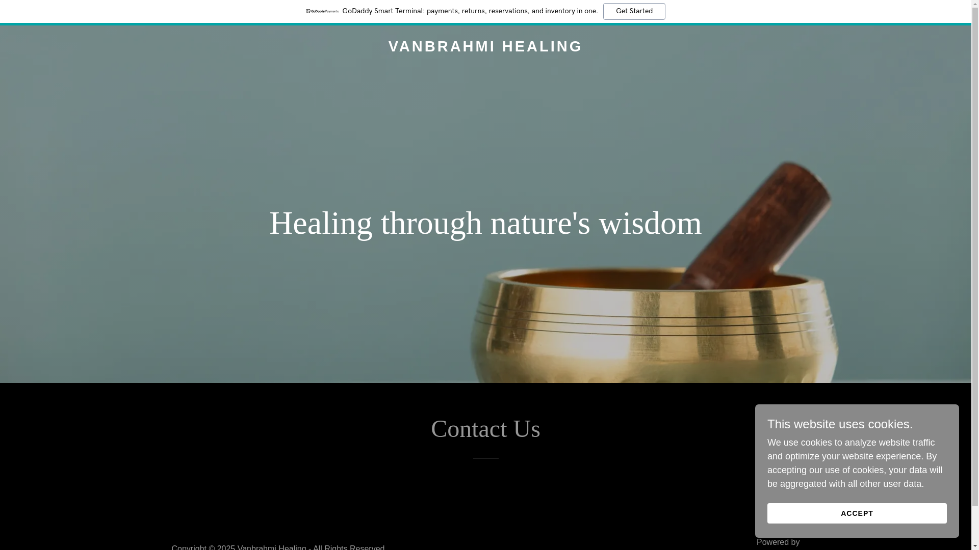 website screenshot of https://vanbrahmi.com/