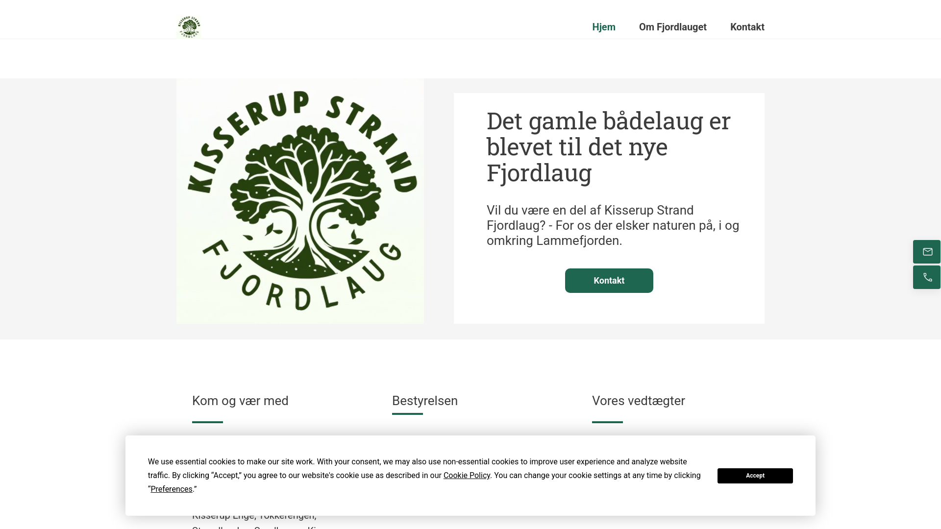 website screenshot of https://kisserupstrandfjordlaug.dk/