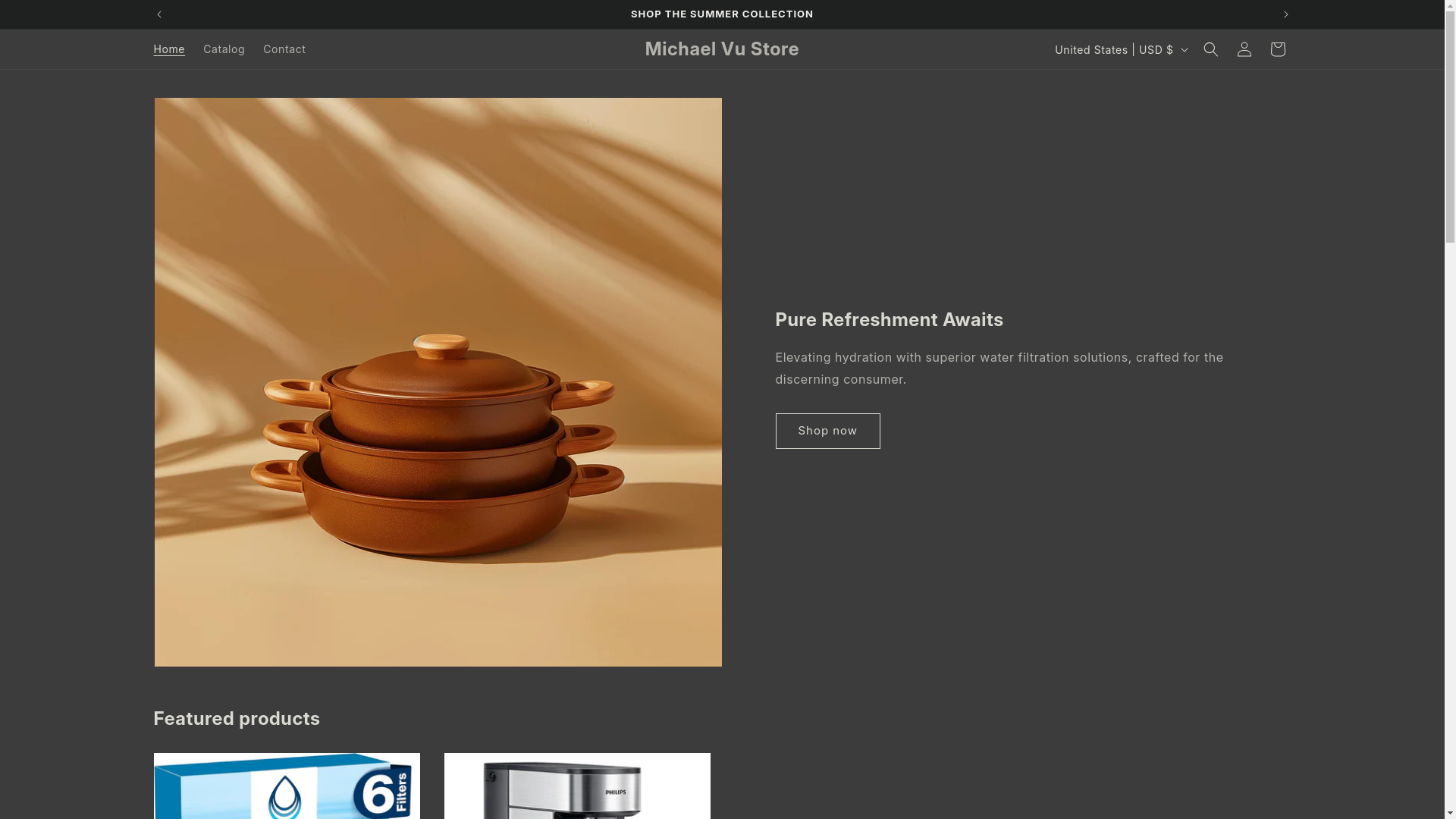 website screenshot of https://vukitchen.shop/