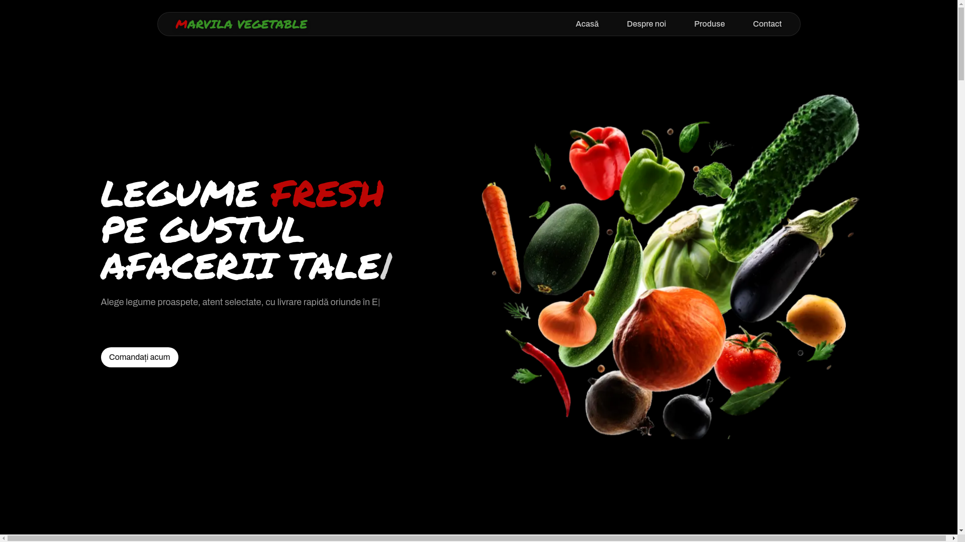 website screenshot of https://marvila-vegetable.com/
