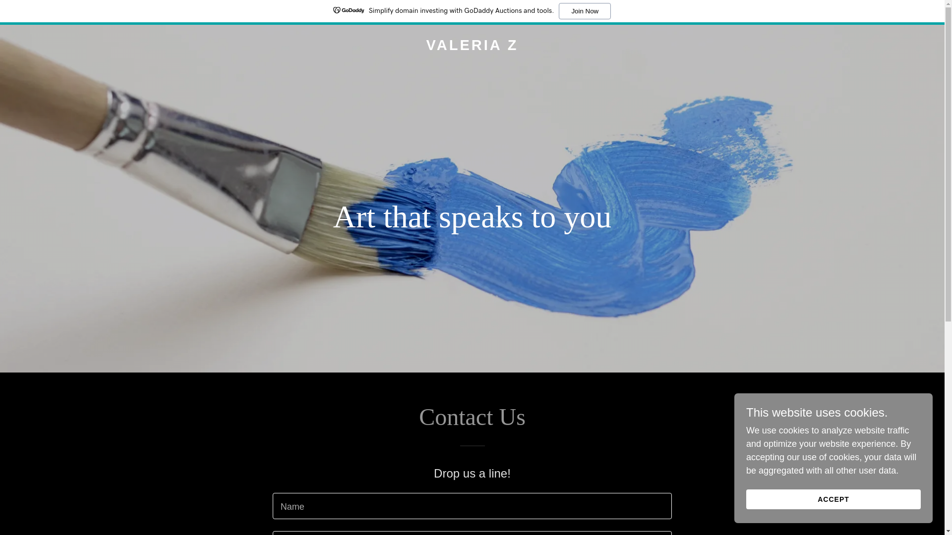 website screenshot of https://valeriaz.art/