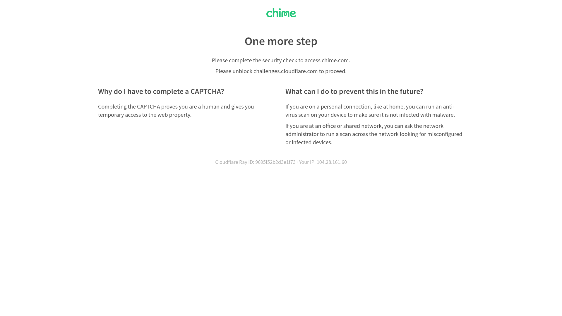 website screenshot of https://app.chime.com/login
