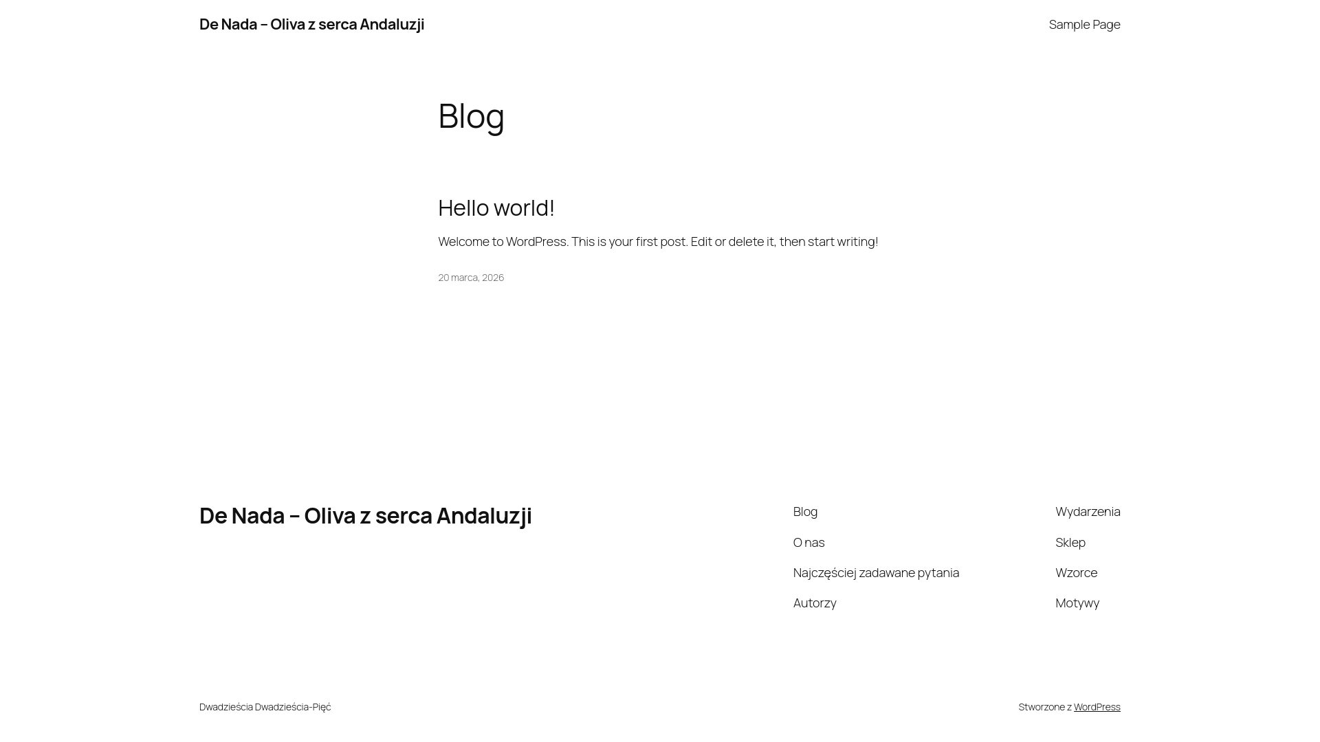 website screenshot of https://denada-oliva.pl/