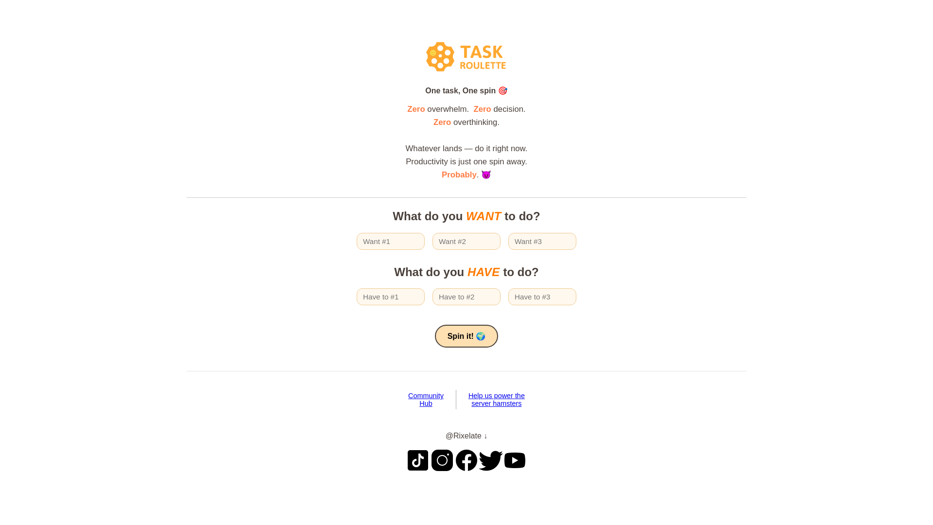 website screenshot of https://taskroulette.pages.dev/