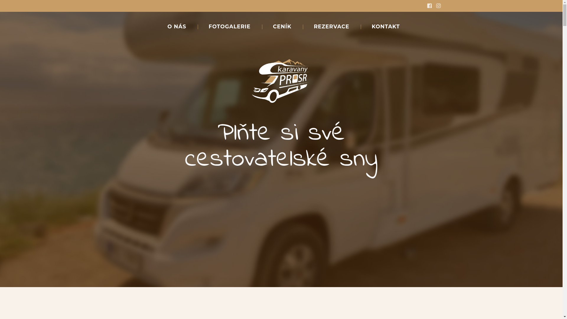 website screenshot of https://karavanyprosr.cz/