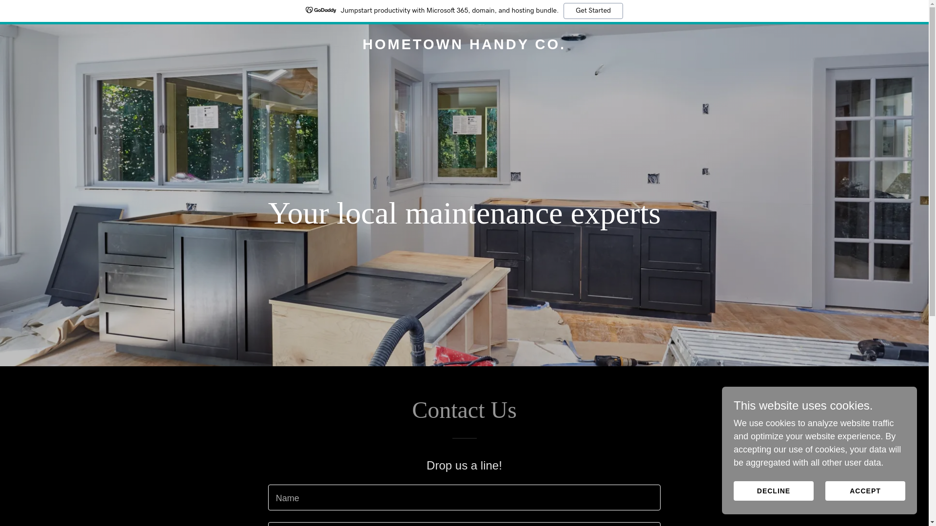 website screenshot of https://hometownhandy.co.uk/