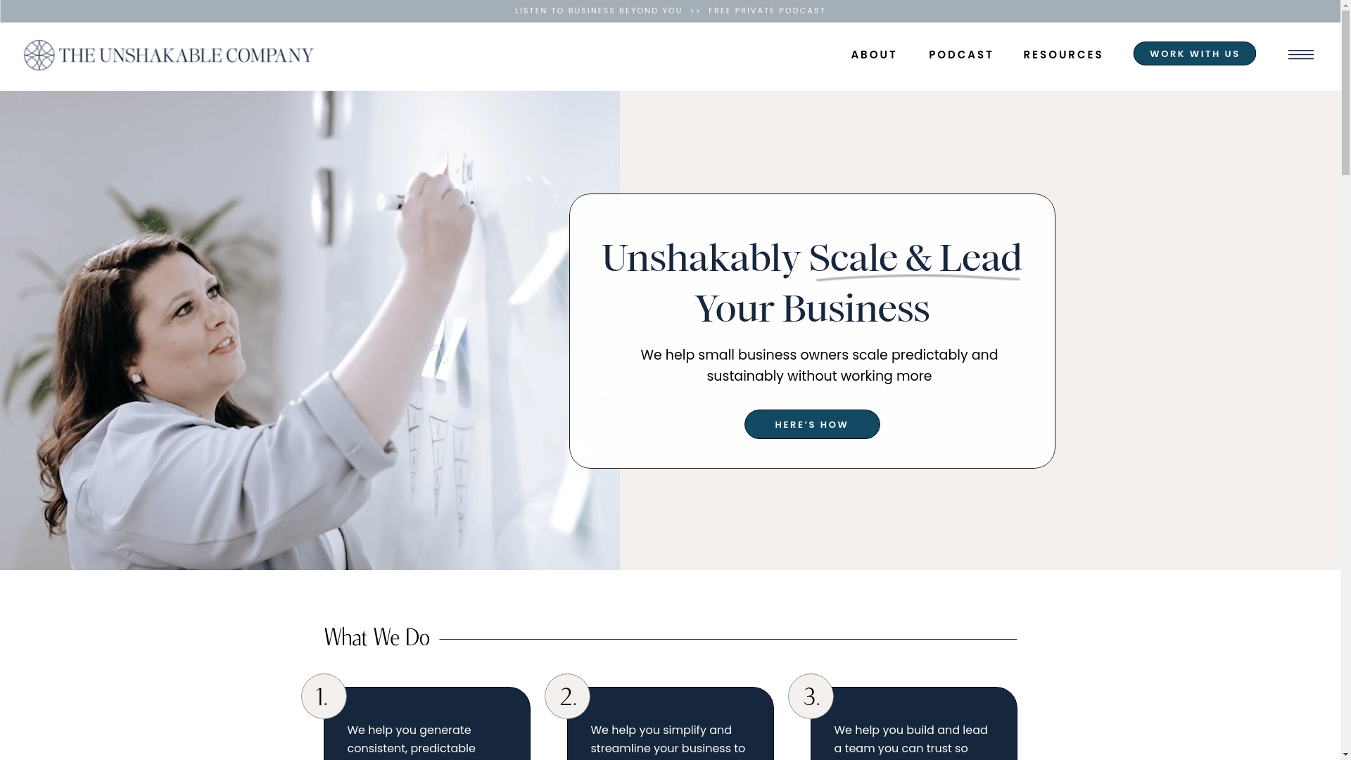 website screenshot of https://unshakable.link/
