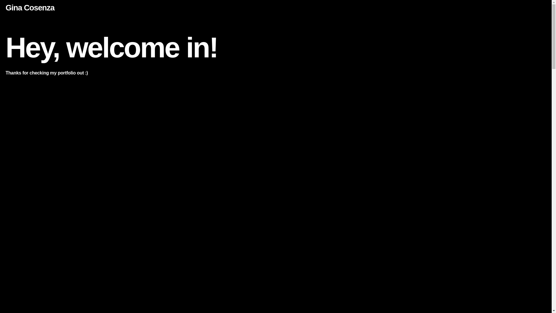 website screenshot of https://ginacosenza.com/
