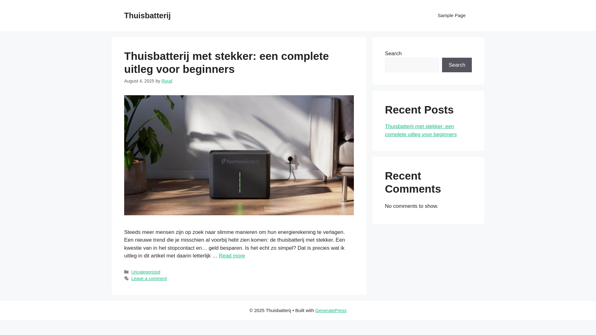 website screenshot of https://thuisbatterijgids.net/