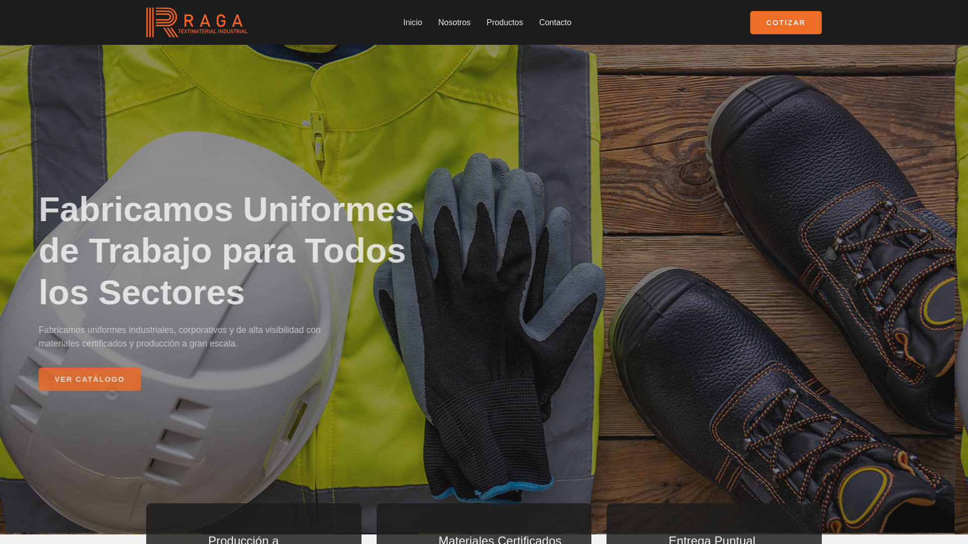 website screenshot of https://ragatextimaterial.com/